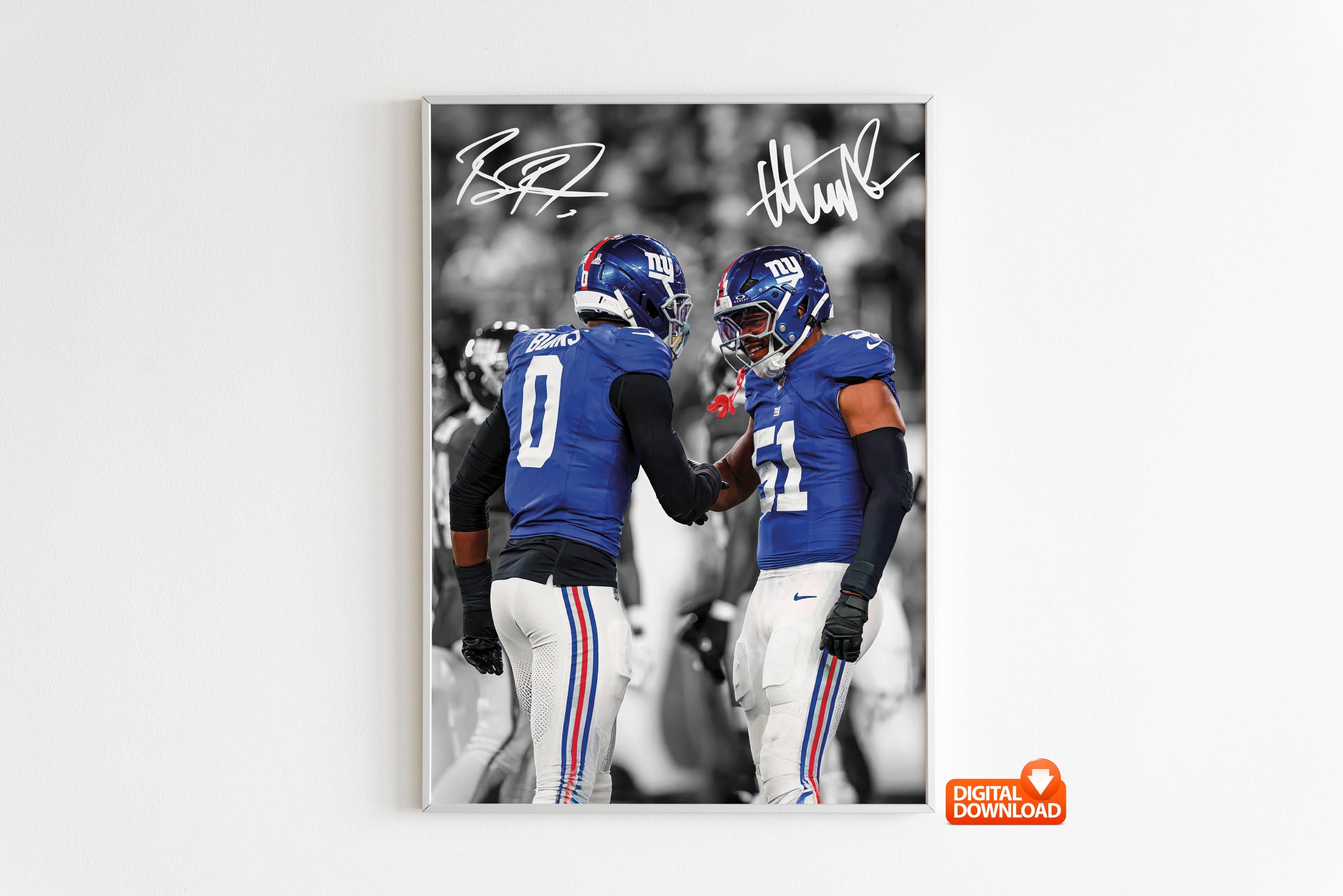 Abdul Carter Poster, Brian Burns Poster, Signed Football Poster