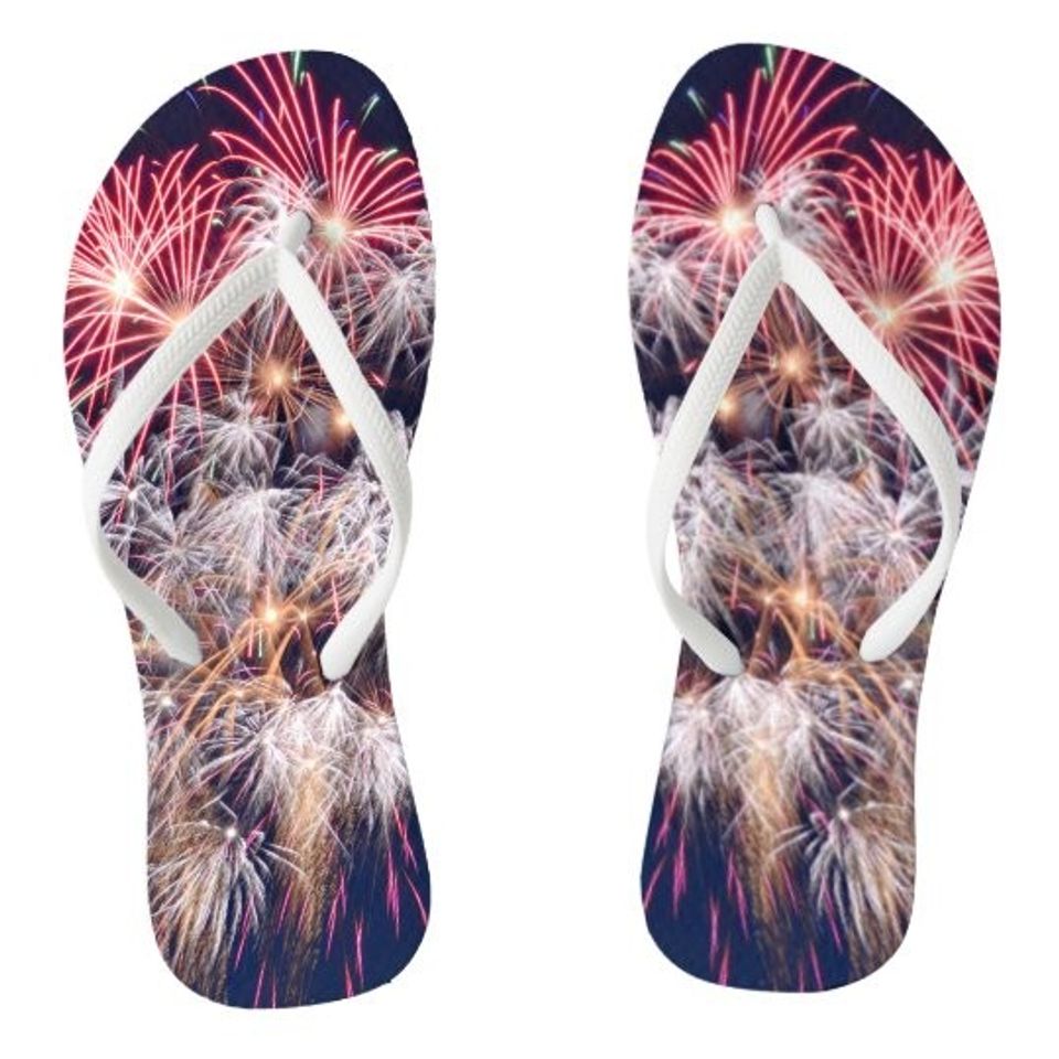 Fireworks 4th Of July Independence Day Flip Flops