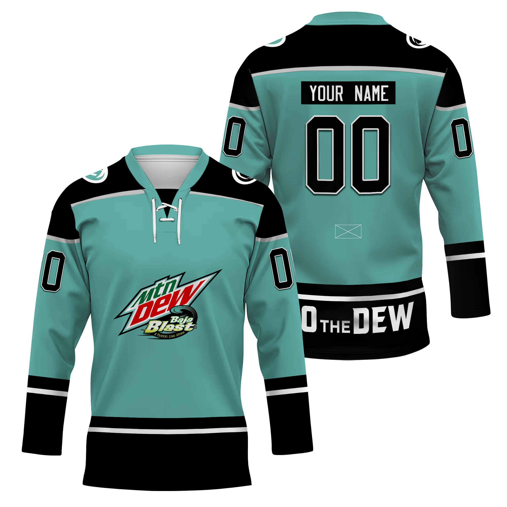 Mountain Dew Baja Blast Teal Hockey Jersey