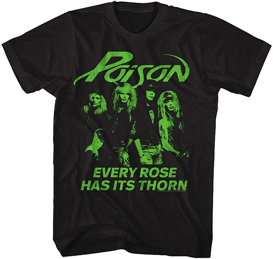 Poison American Rock Band Every Rose Has Its Thorn T Shirt
