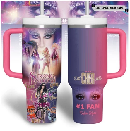 Cher Music Custom Cup Tumbler With Handle