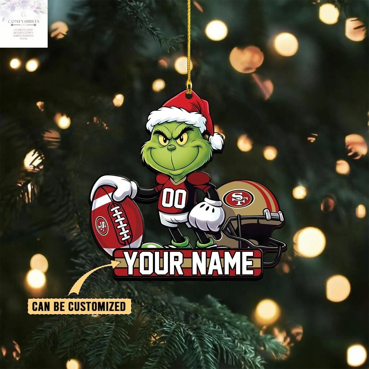 Personalized San Francisco Team 49erss Christmas Ornament, Gifts For Fans