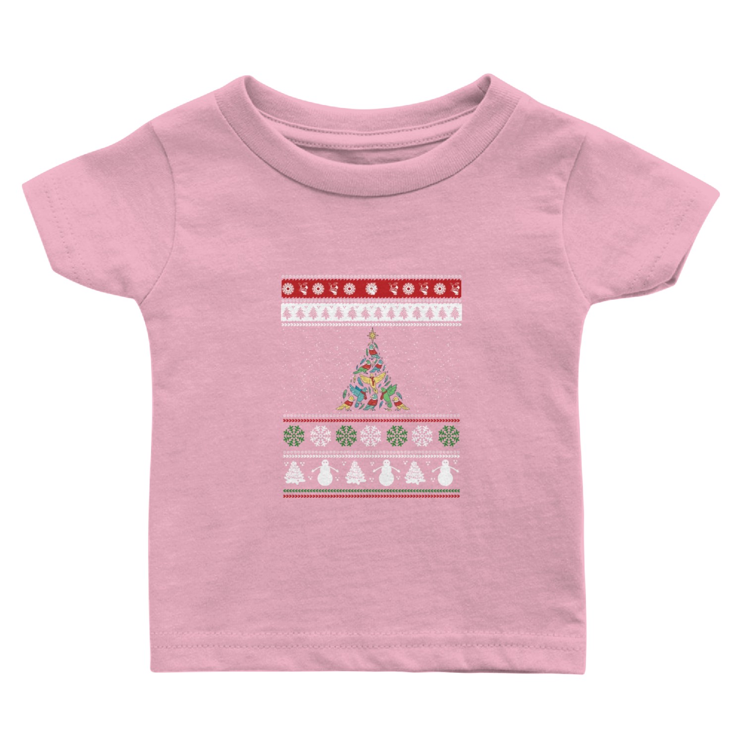 Bird Christmas Tree Bird Lover Baby T Shirts