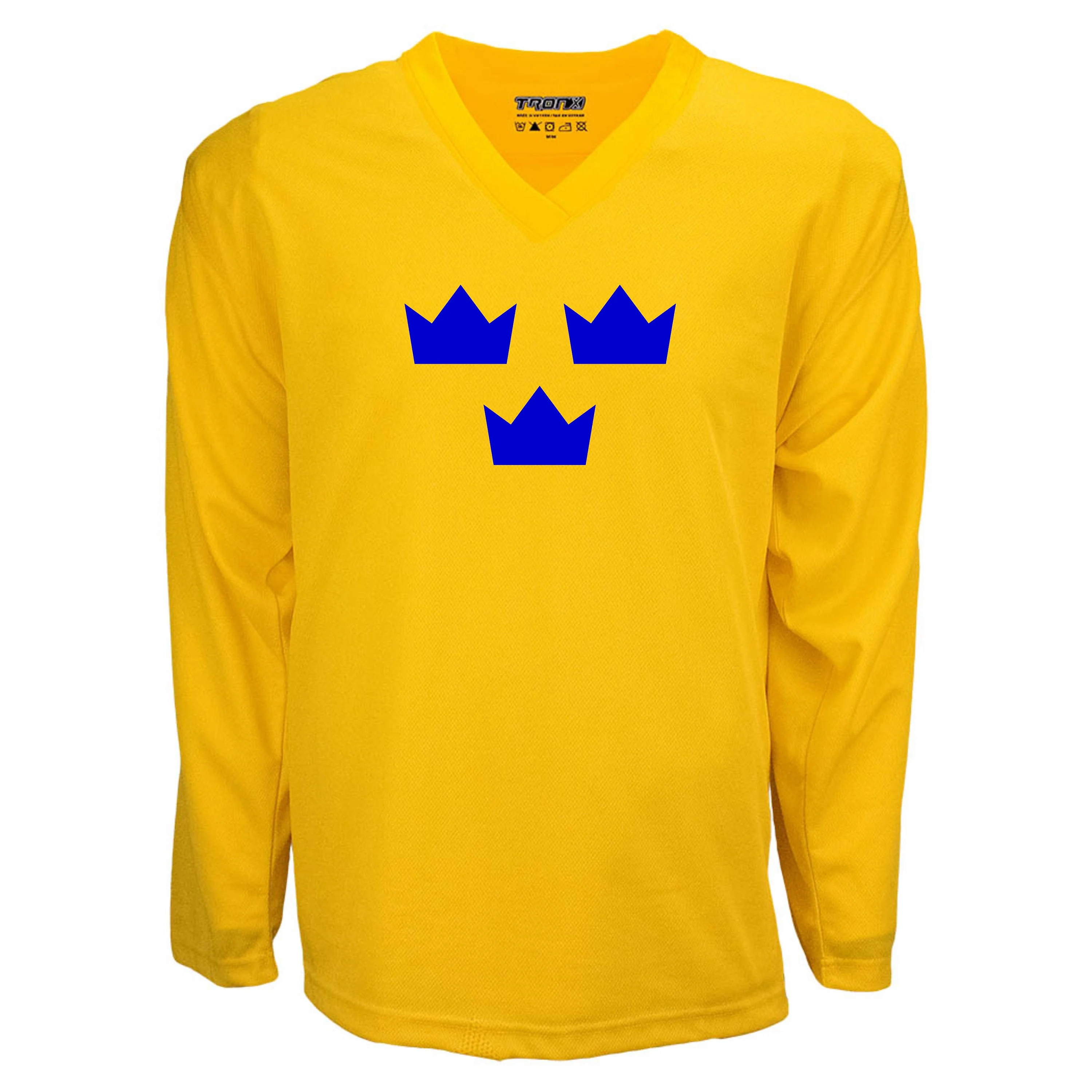 Sweden Crown Graphic on Hockey Jersey customized Name & Number