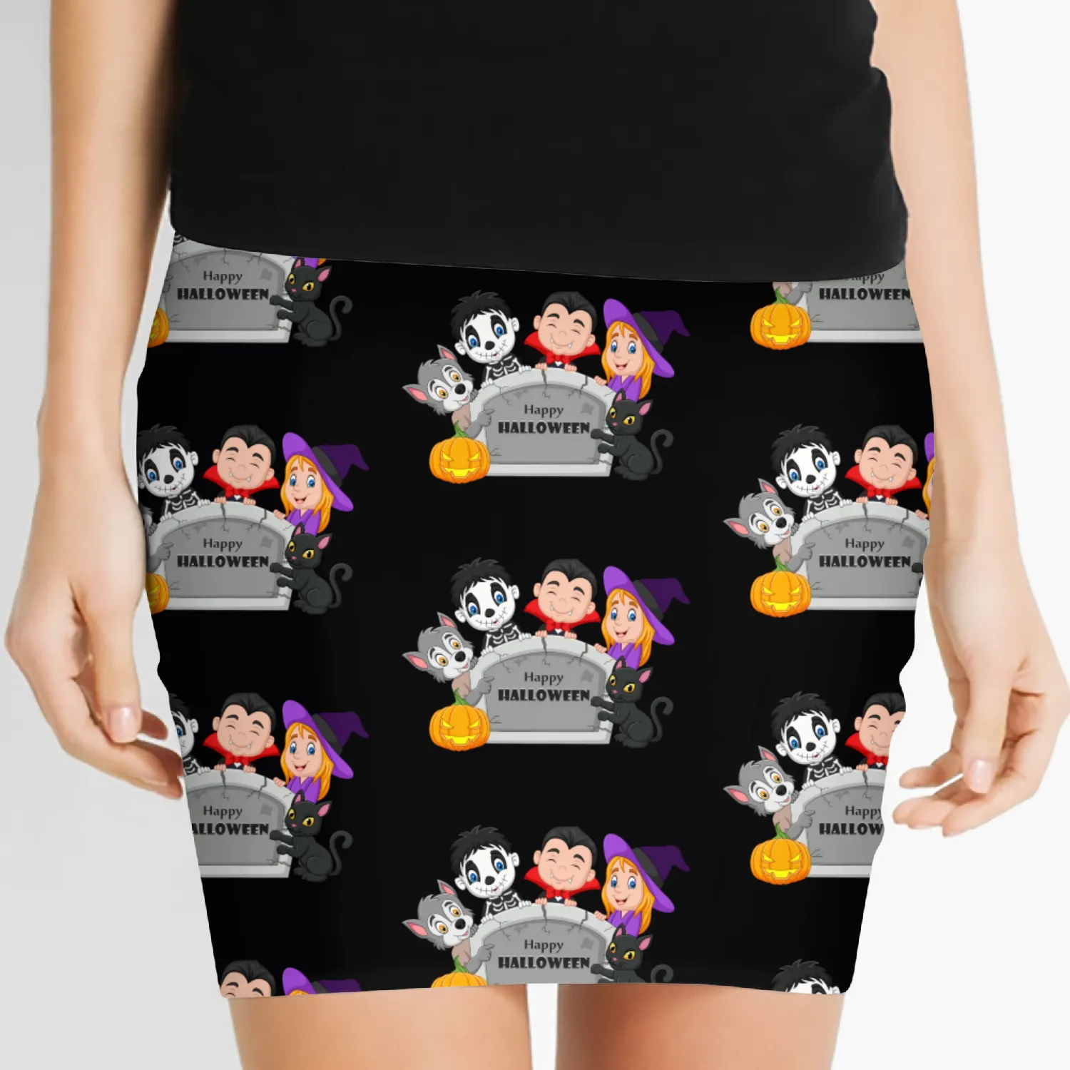 Happy Halloween Kids Women's Mini Skirts