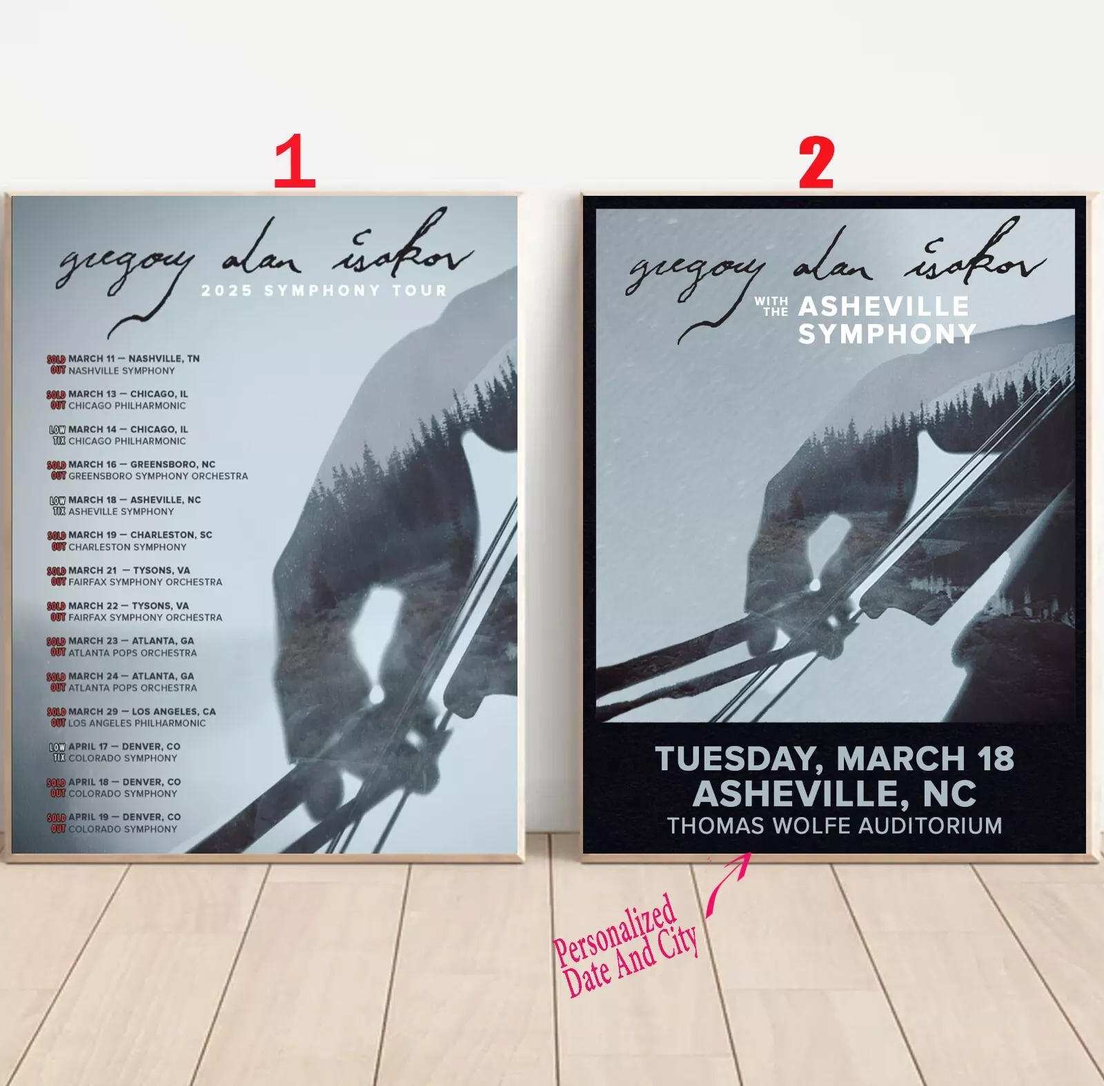 Custom Gregory Alan Isakov Symphony Tour 2025 Poster