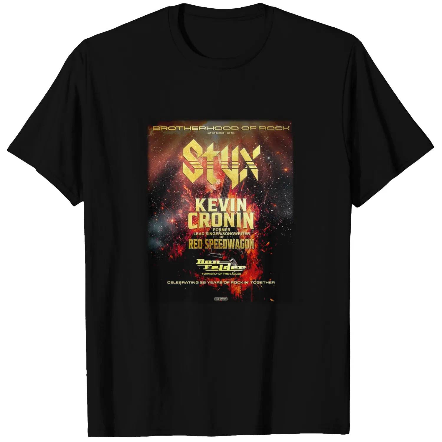 Styxs and Kevin Cronin Band Tour 2025 T Shirt