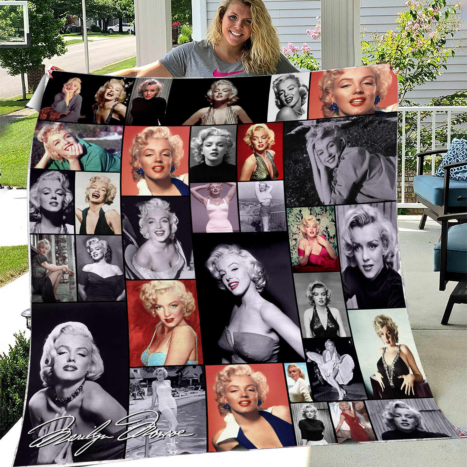 Marilyn Monroe Celebrity Montage Fleece Blanket