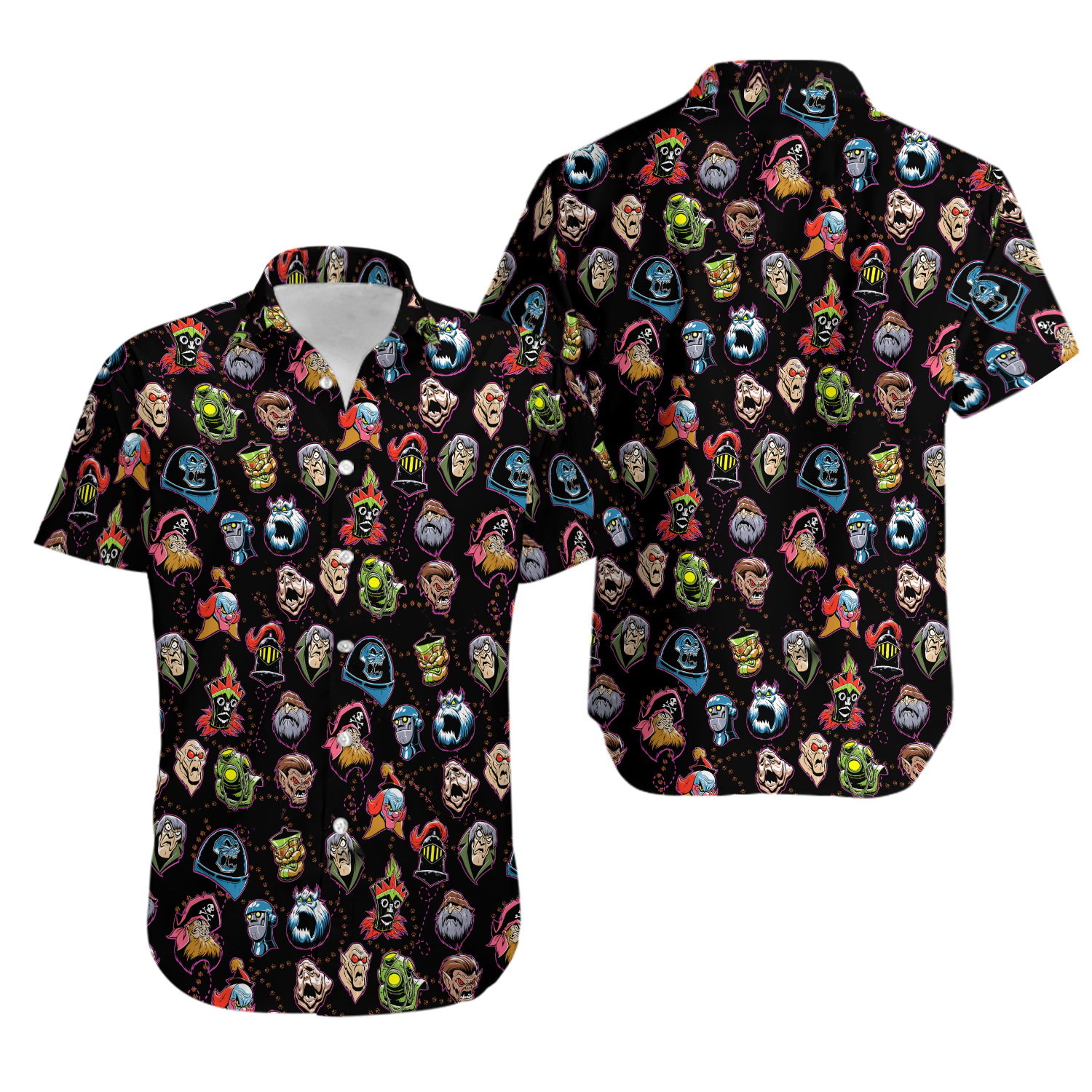 MYSTERY MANIACS SCOOBY-DOO VILLAINS HAWAIIAN SHIRT