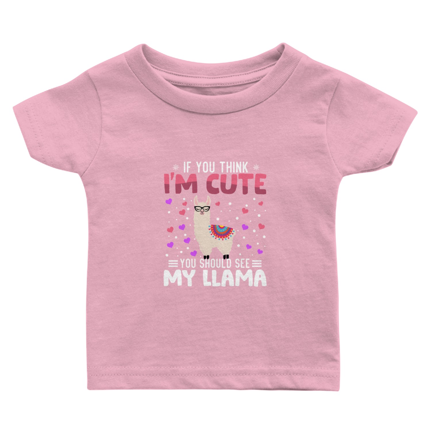 Llama Heart Valentine's Day Animal For Womens Kids Baby T Shirts