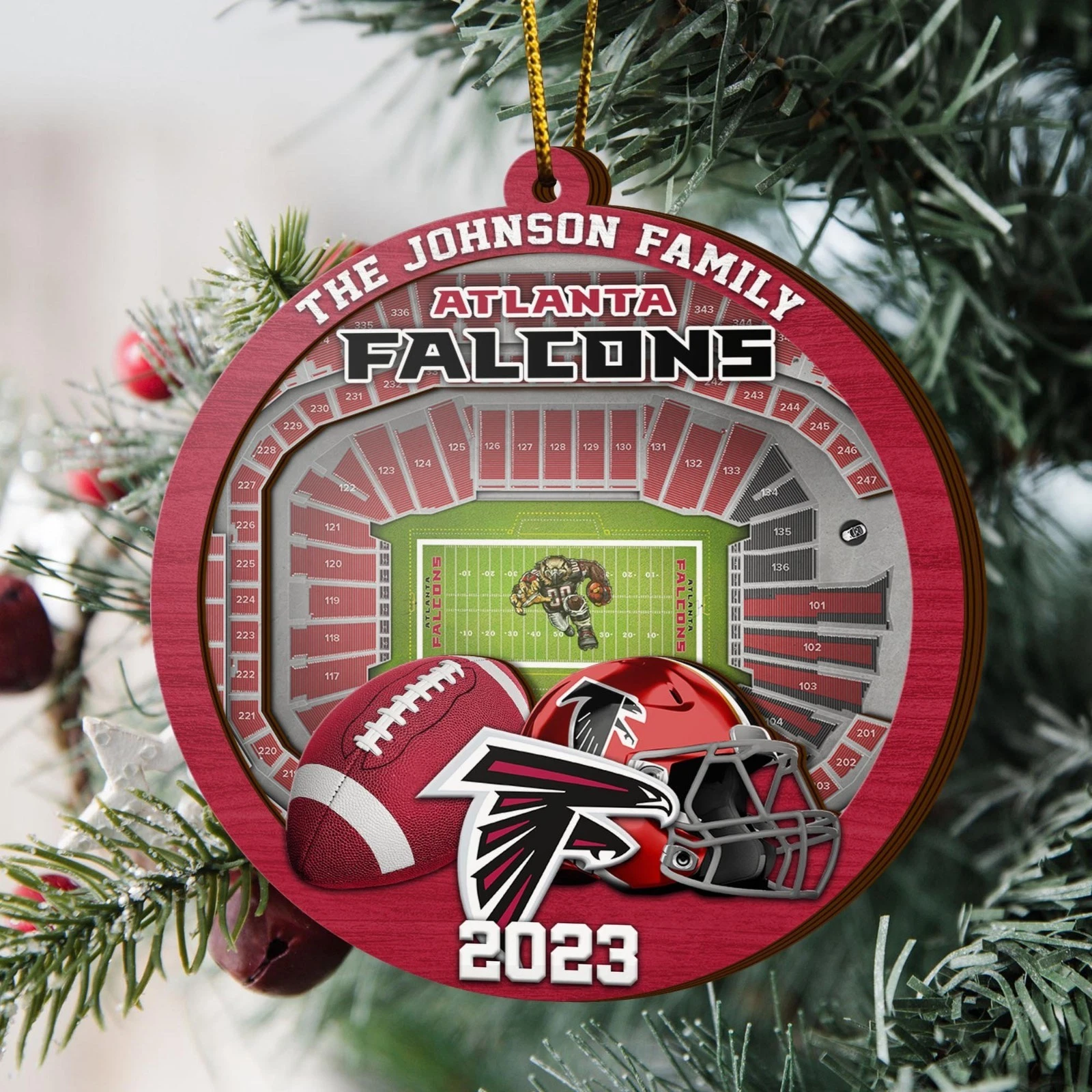 Personalized Atlanta Team Falconss Sport Stadium Ornament Gift For Fans