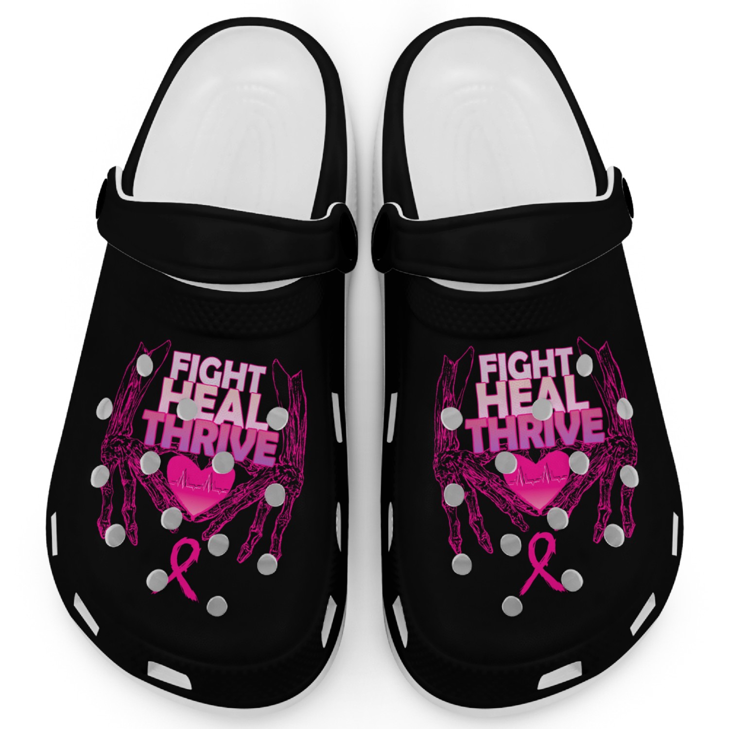 Fight Heal Thrive Awareness Design Clogs