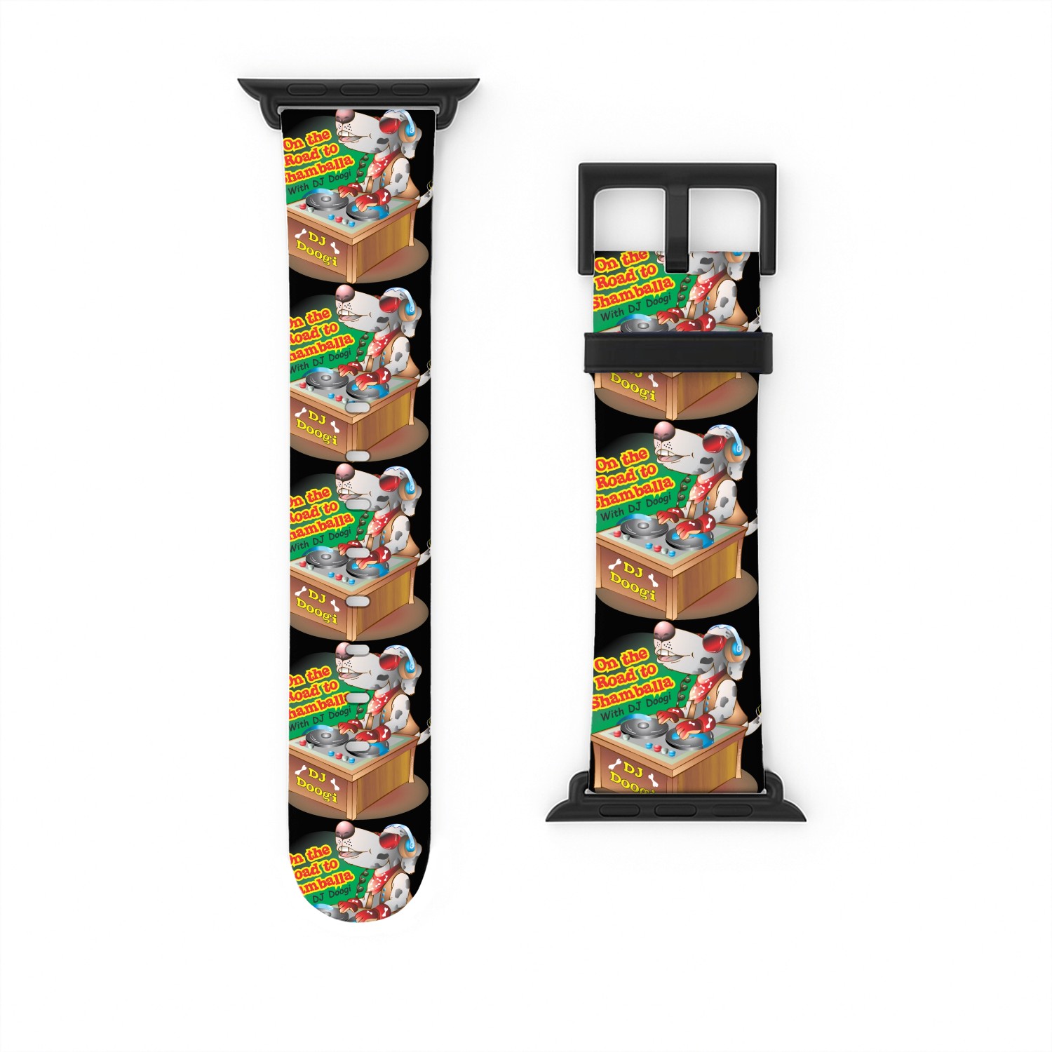 Cheerful Dalmatian DJ on Shamballa Road Watch Bands For Apple Watch
