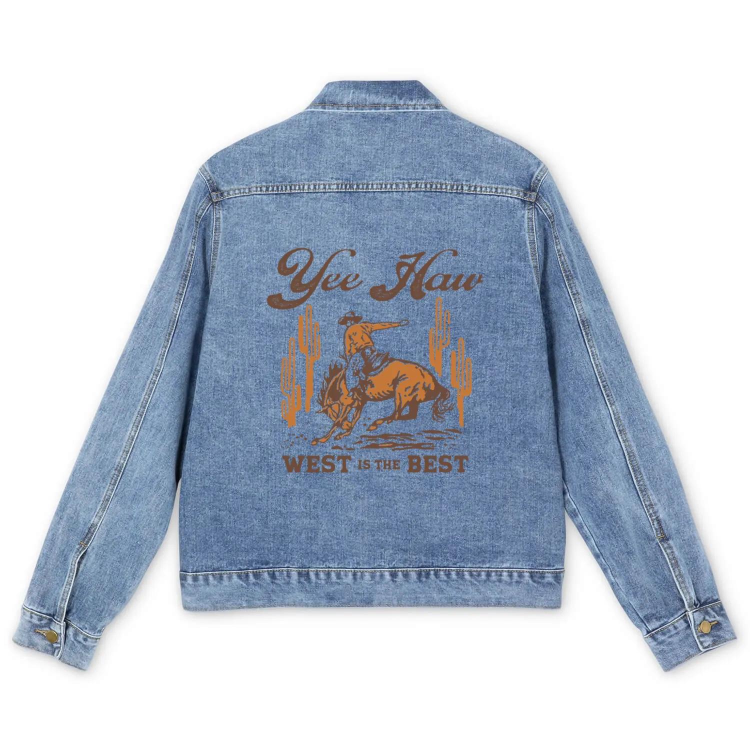 Yee-haw Cowboy Men's Denim Jackets