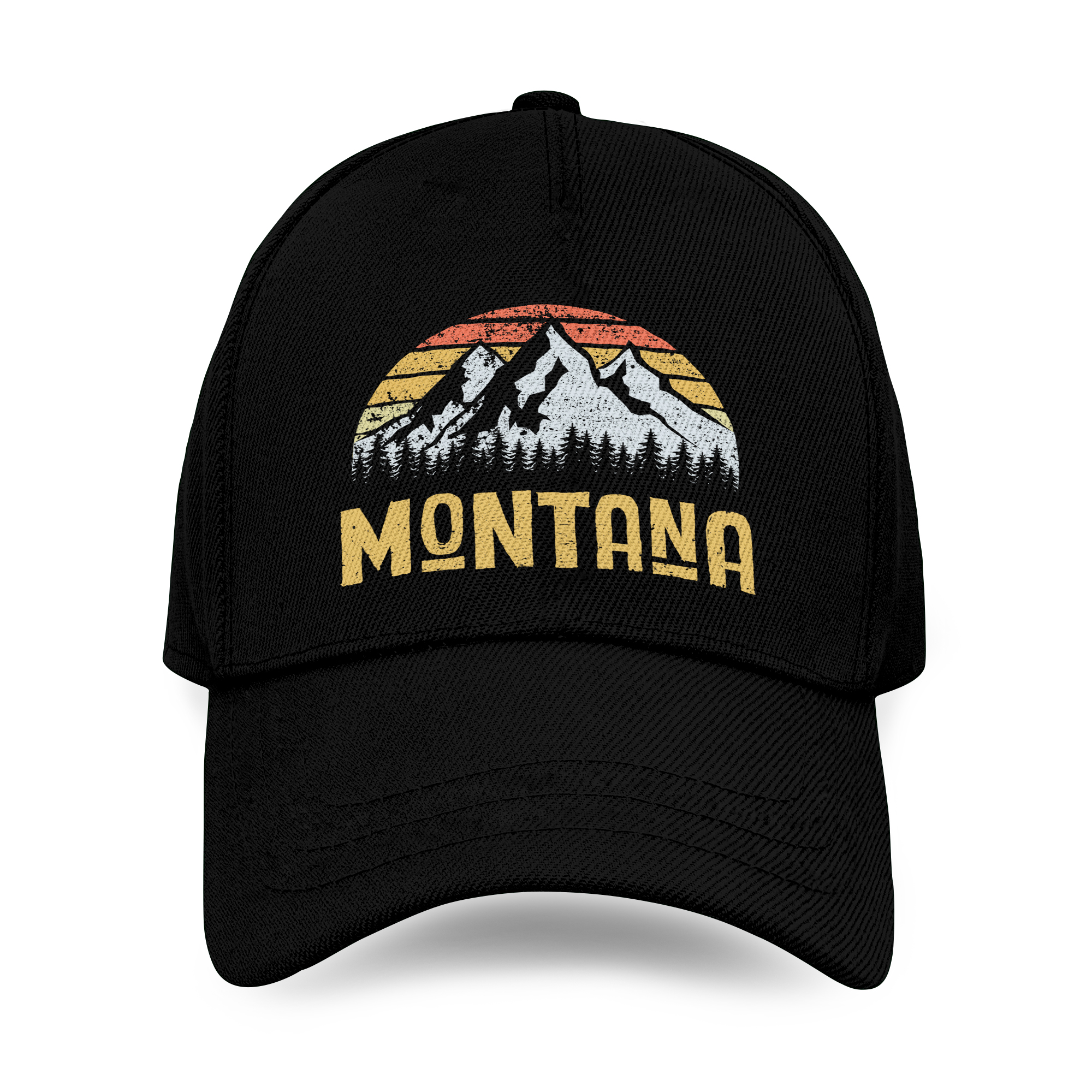 Vintage Retro Montana Baseball Caps