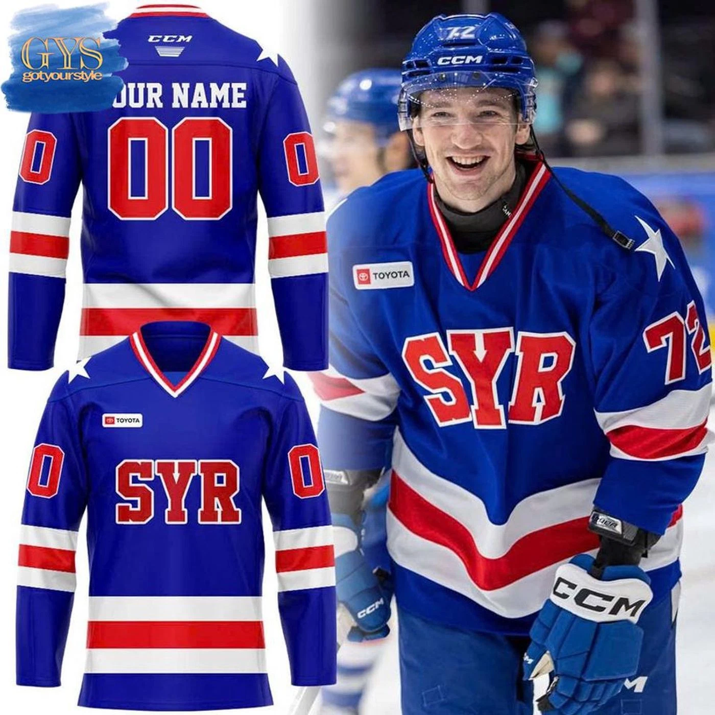 Personalized Syracuse Crunch 45th Anniversary Miracle On Ice Hockey Shirt Men's