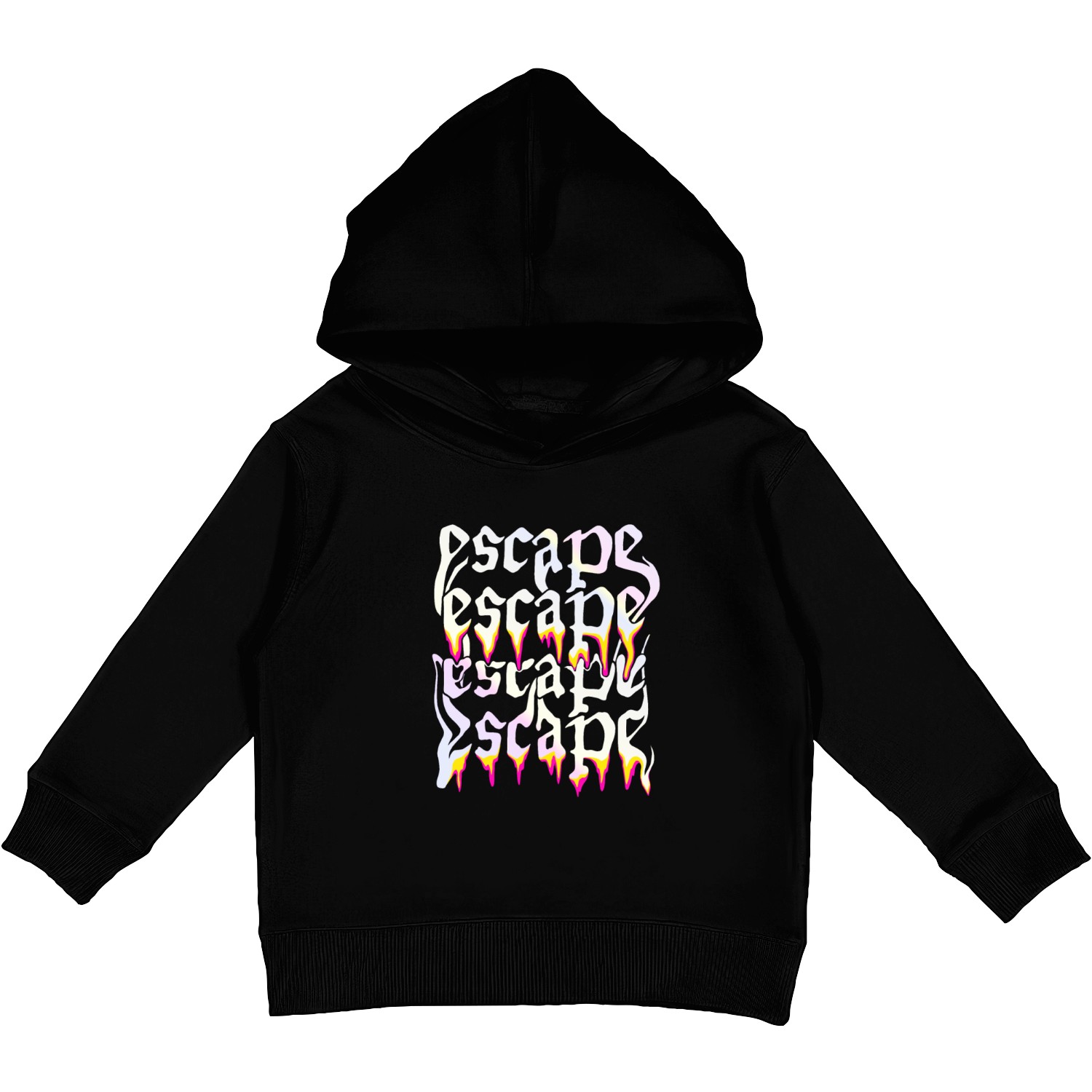 Escape Typography Melting effect Kids Pullover Hoodies