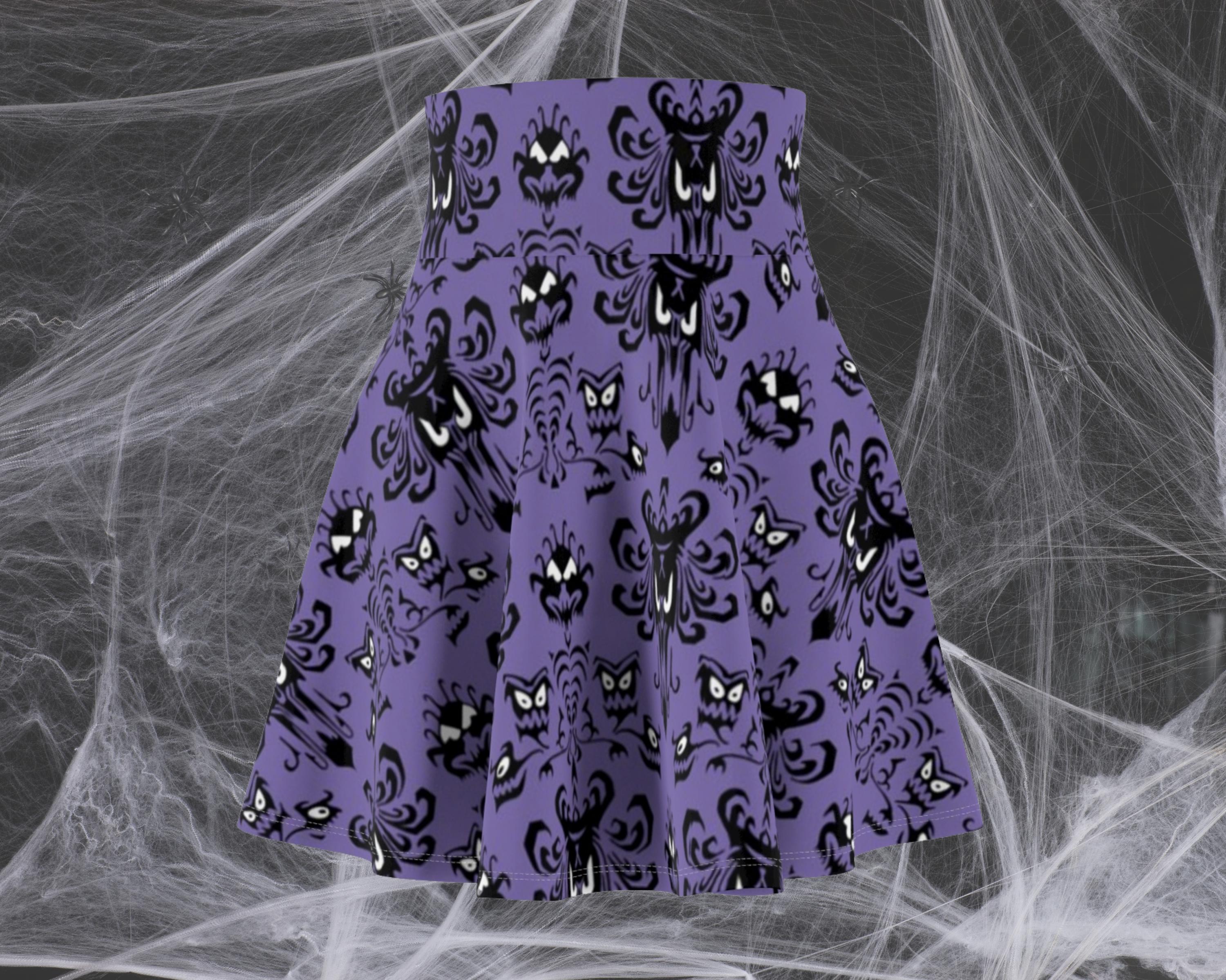 Haunted House Wallpaper Running Skirt | Halloween Running Skirt | Magical Running Skirt | Women's Skater Skirt