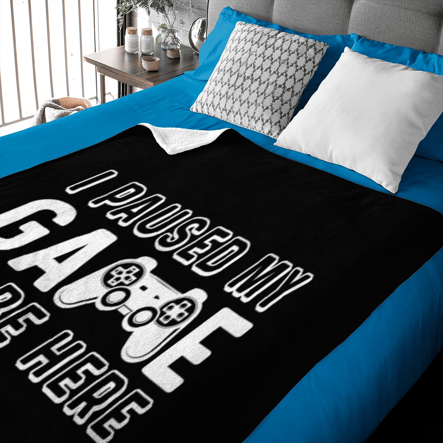 i paused my game to be here gift for gamer Baby Blankets