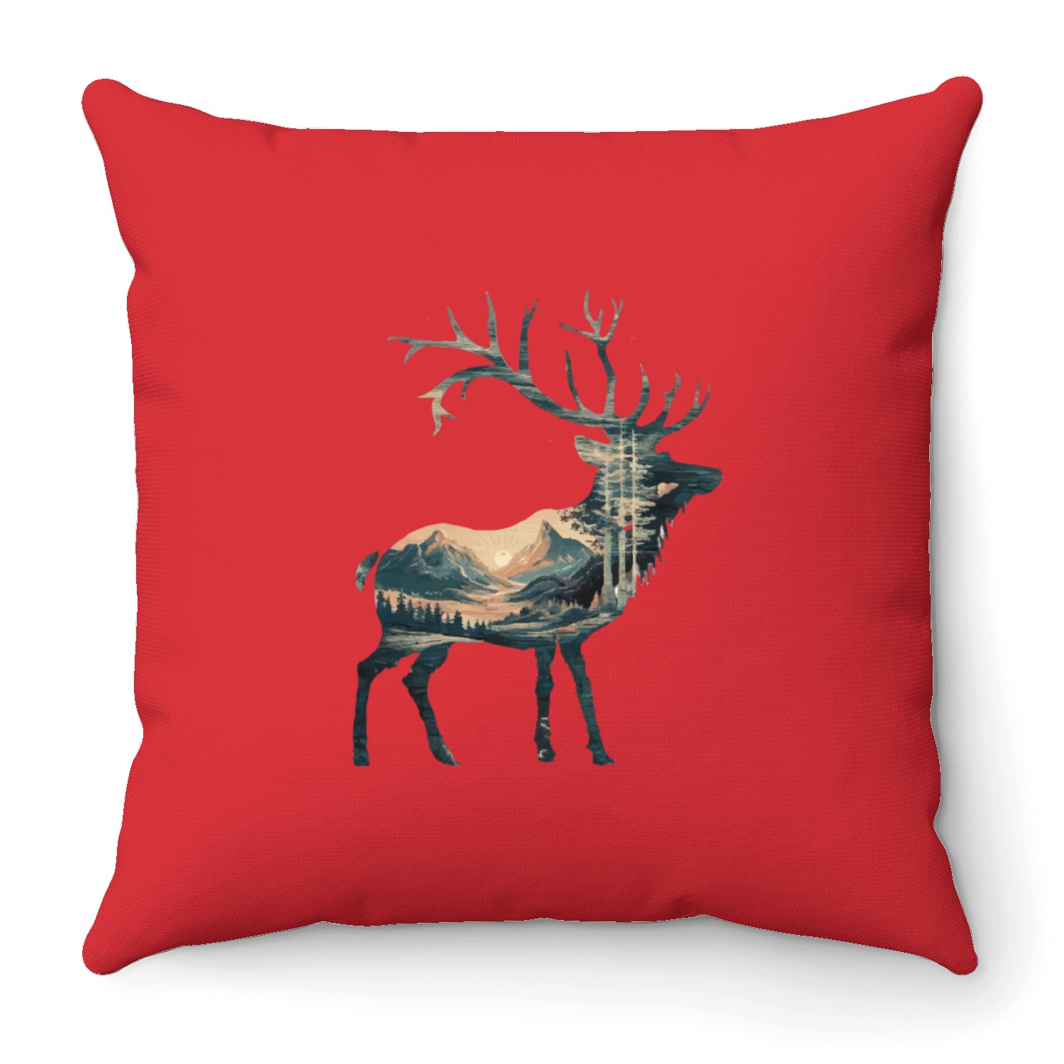 Stag, beauty of the nature. Throw Pillows