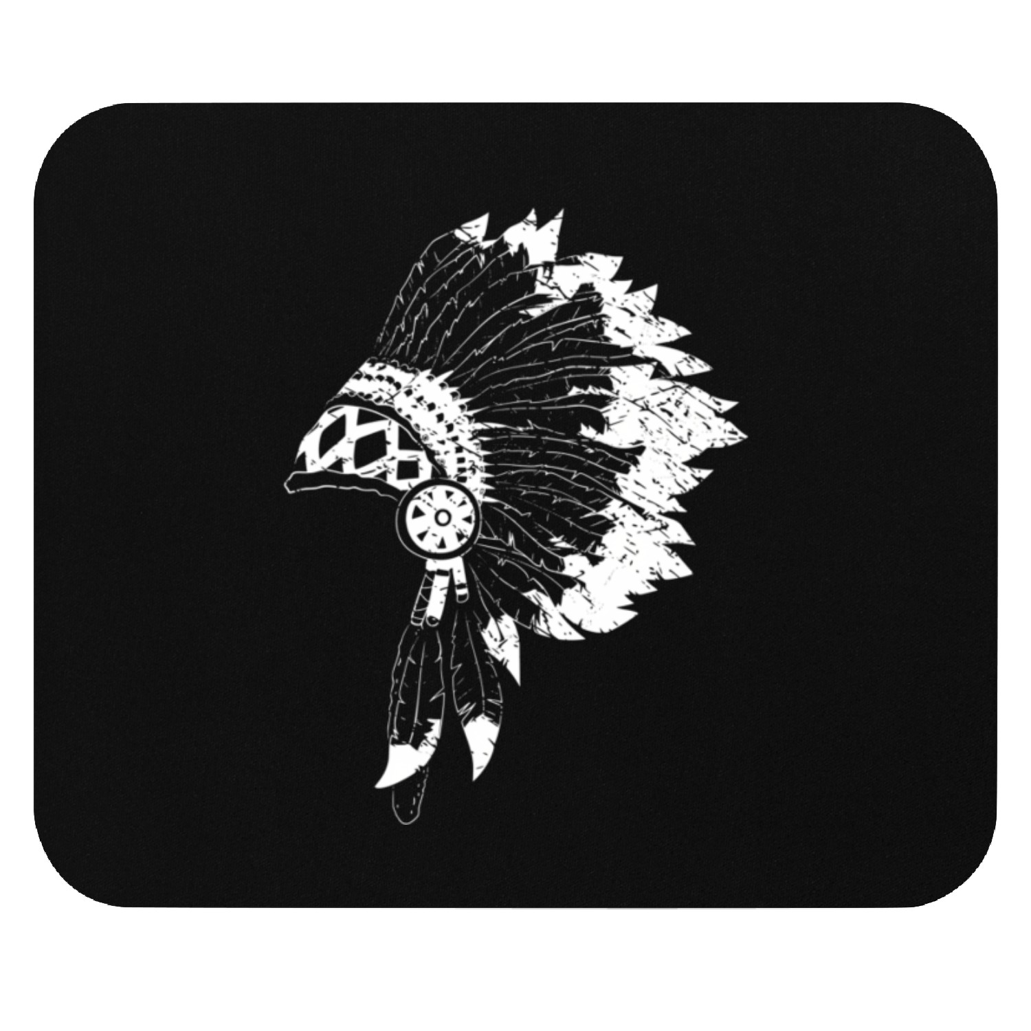 War-Bonnet Headdress Of Native Americans Head-Deco Mouse Pads