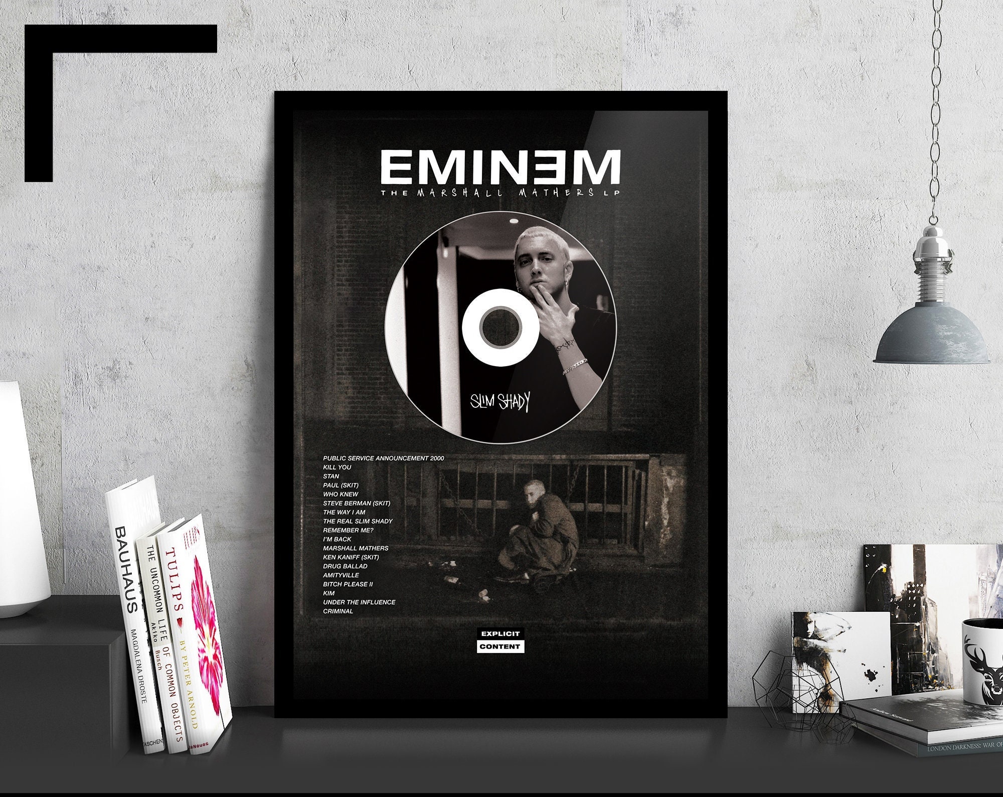 Eminem 'The Marshall Mathers LP' CD Album Plaque Premium Matte Vertical Posters