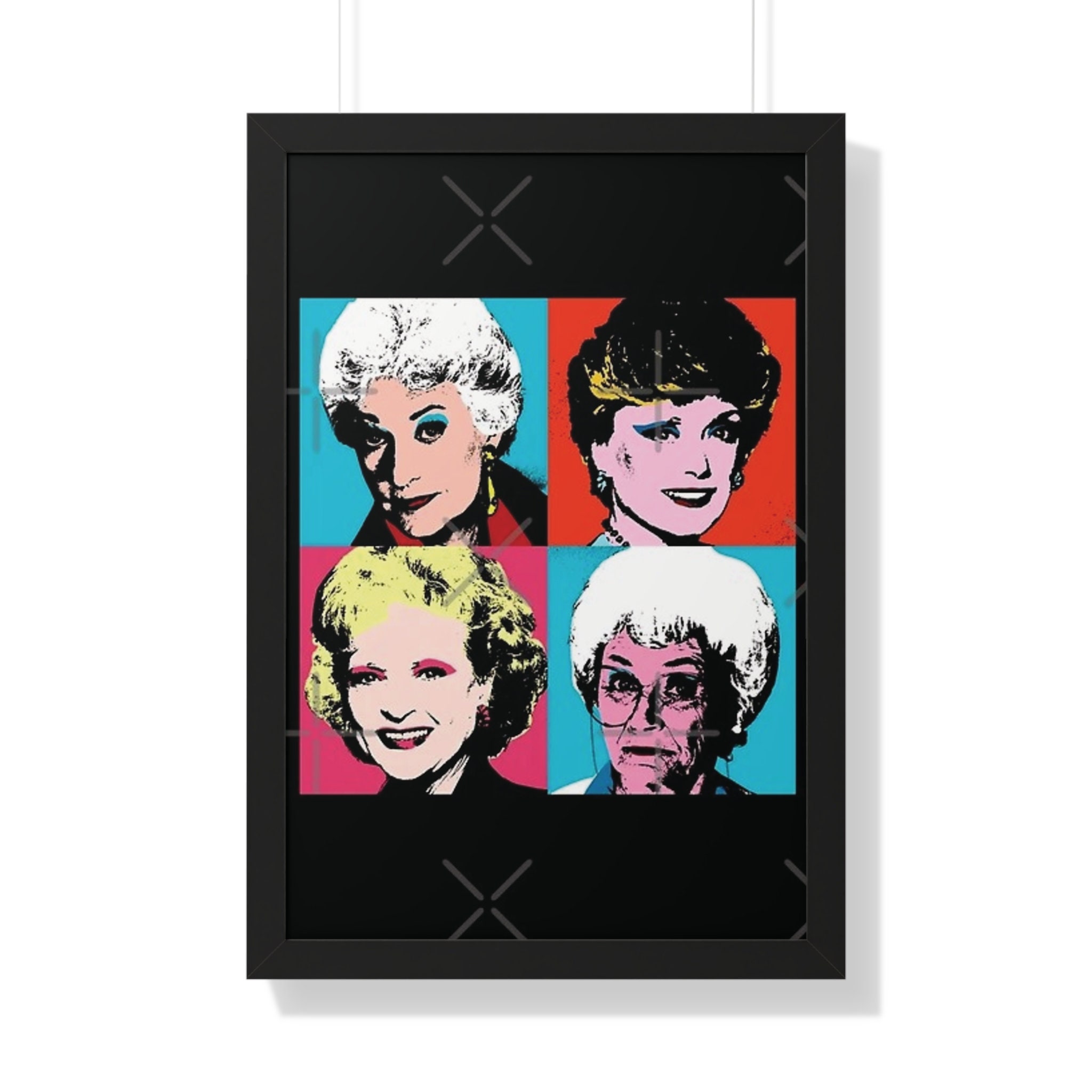 Golden Warhol Girls Framed Vertical Poster | Golden Warhol Girls Poster | Golden Warhol Girls Poster