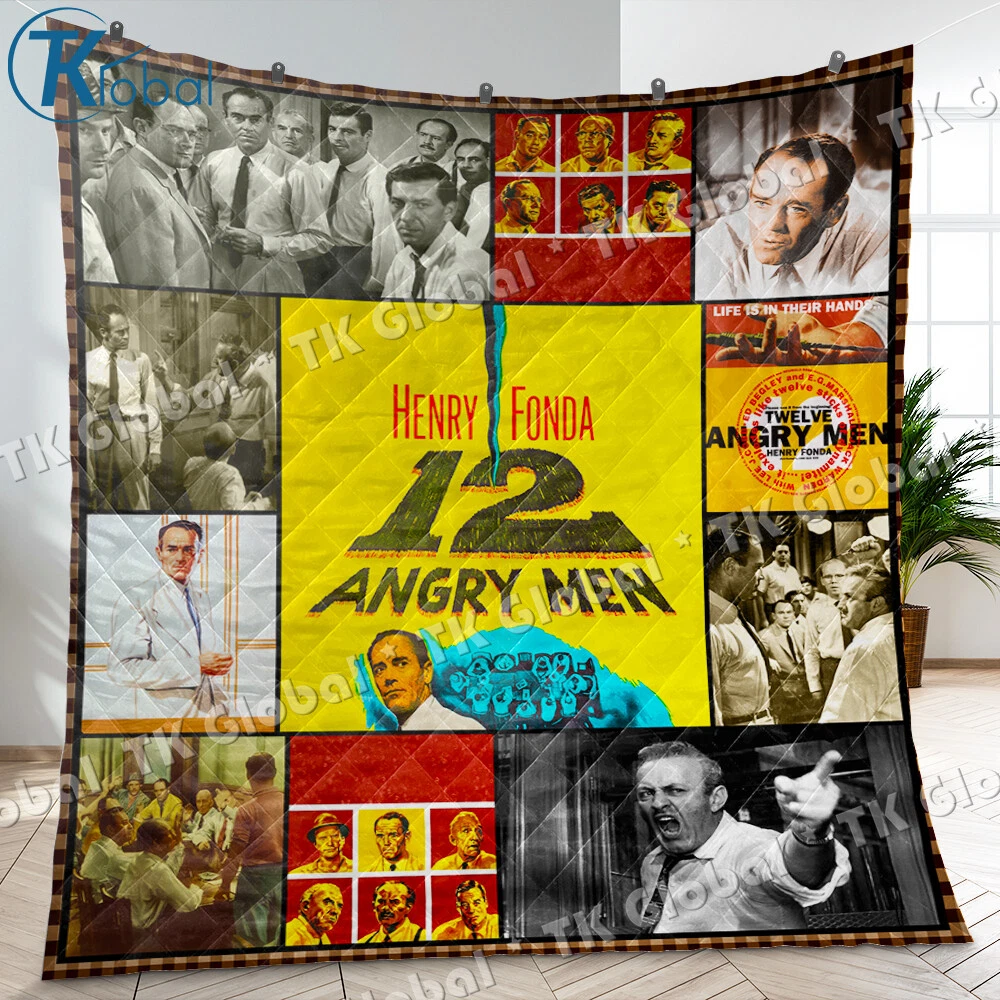 12 Angry Men Quilt, 12 Angry Men Movies Quilt Blanket Soft and Cozy