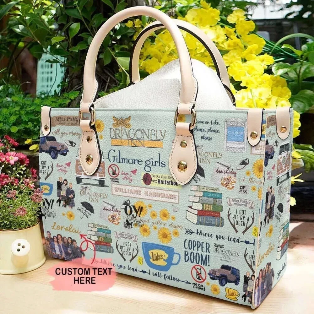 Personalized Gilmore Girls Luke's Coffee Leather Handbag Lovers Gift