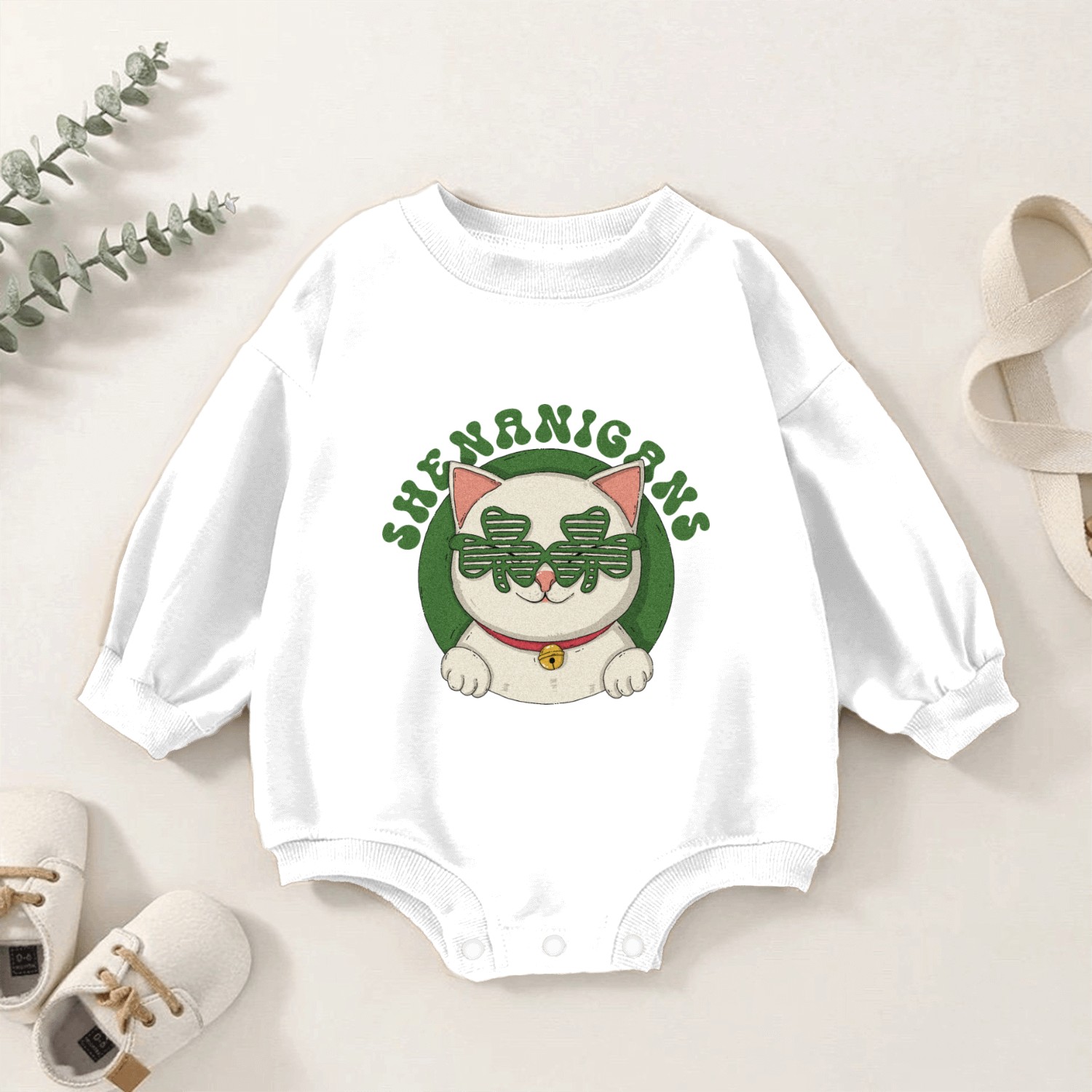 Shenanigans Neko Baby Romper Sweatshirts