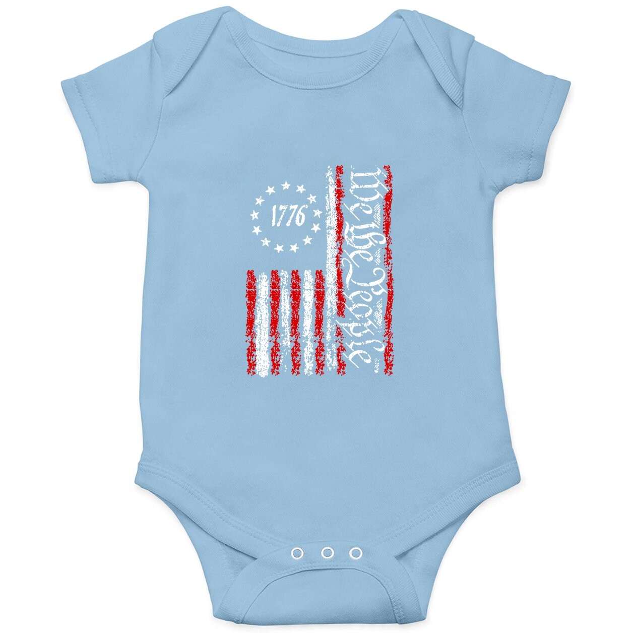 Patriotic Vintage Usa Flag 1776 Baby Bodysuit