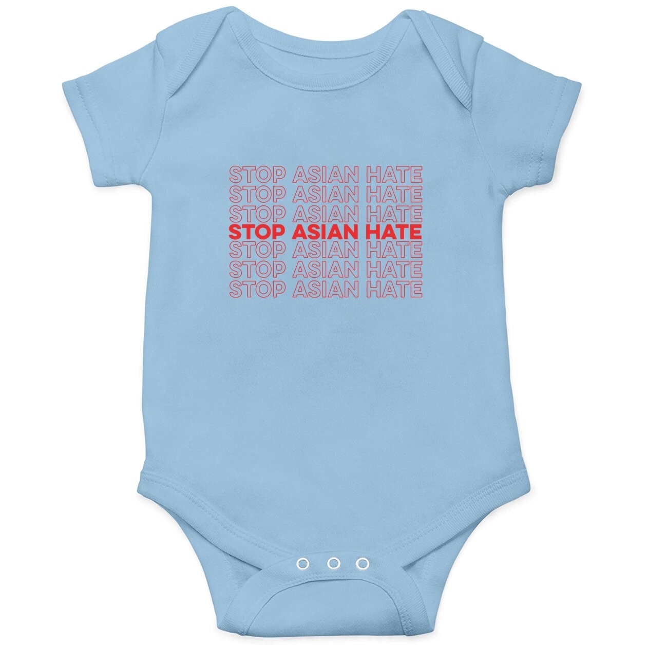 Stop Hate Asian Baby Bodysuit Asian Lives Matter