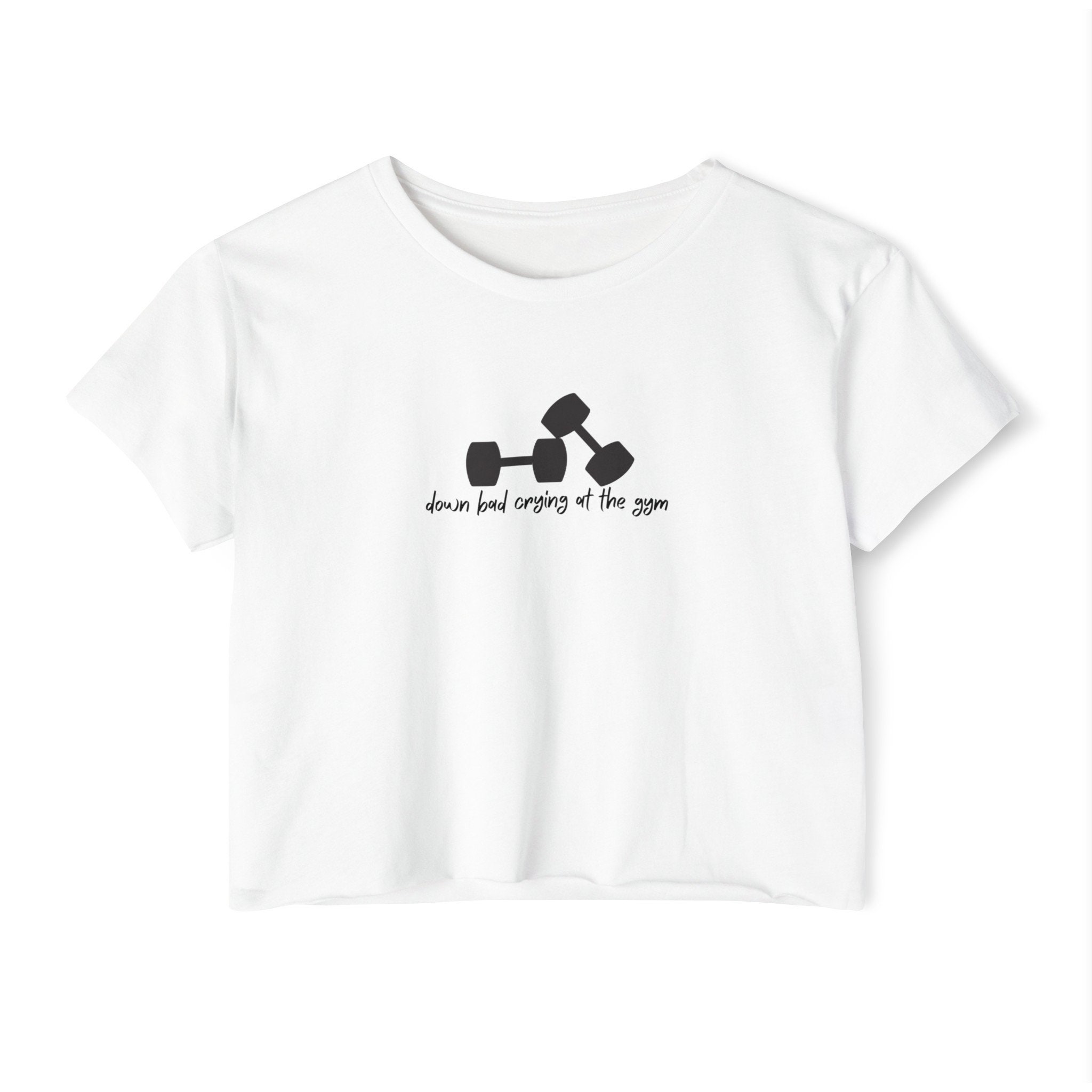 down bad crying at the gym Women's Crop Top