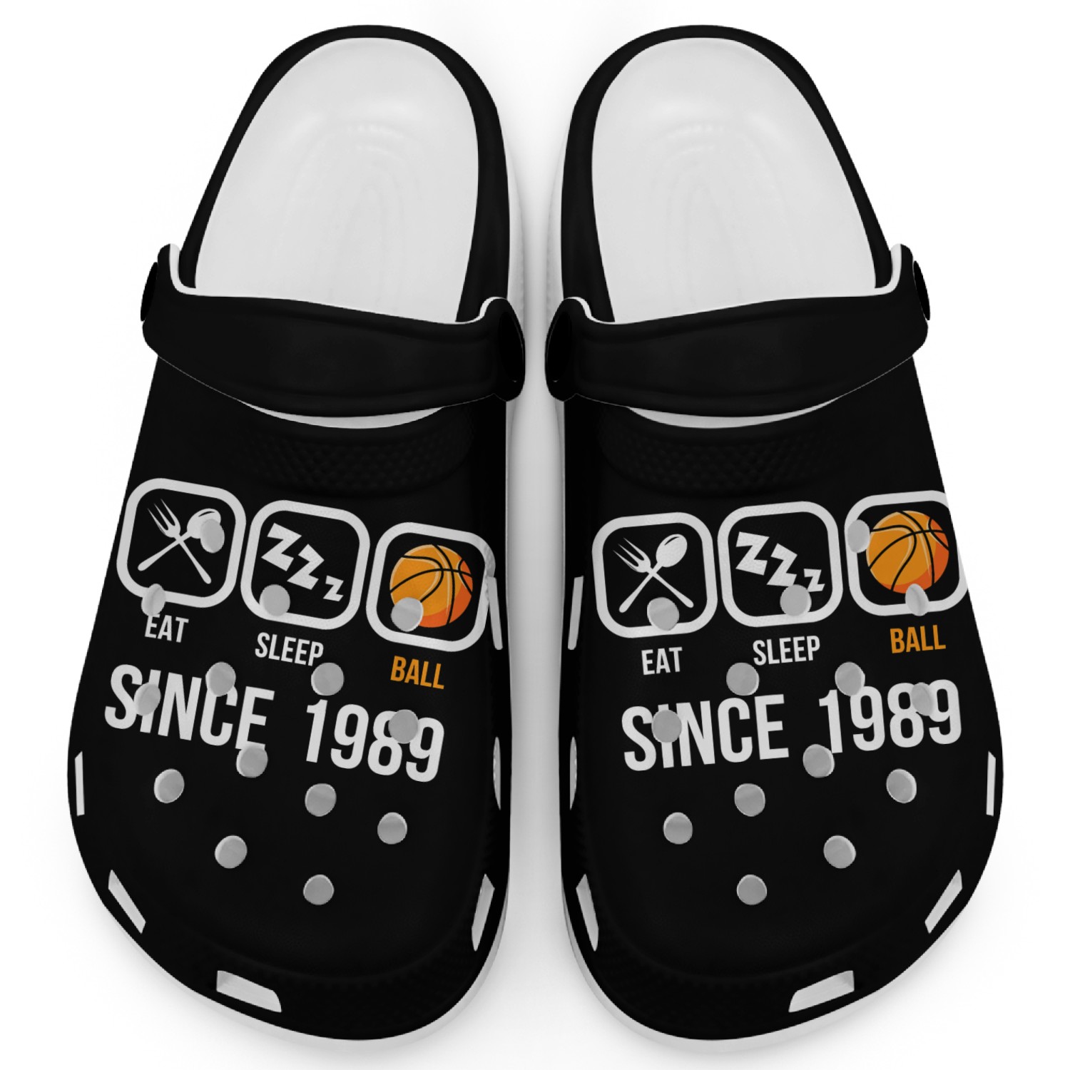 Eat Sleep Basketball Since 1989 Clogs 30th Birth