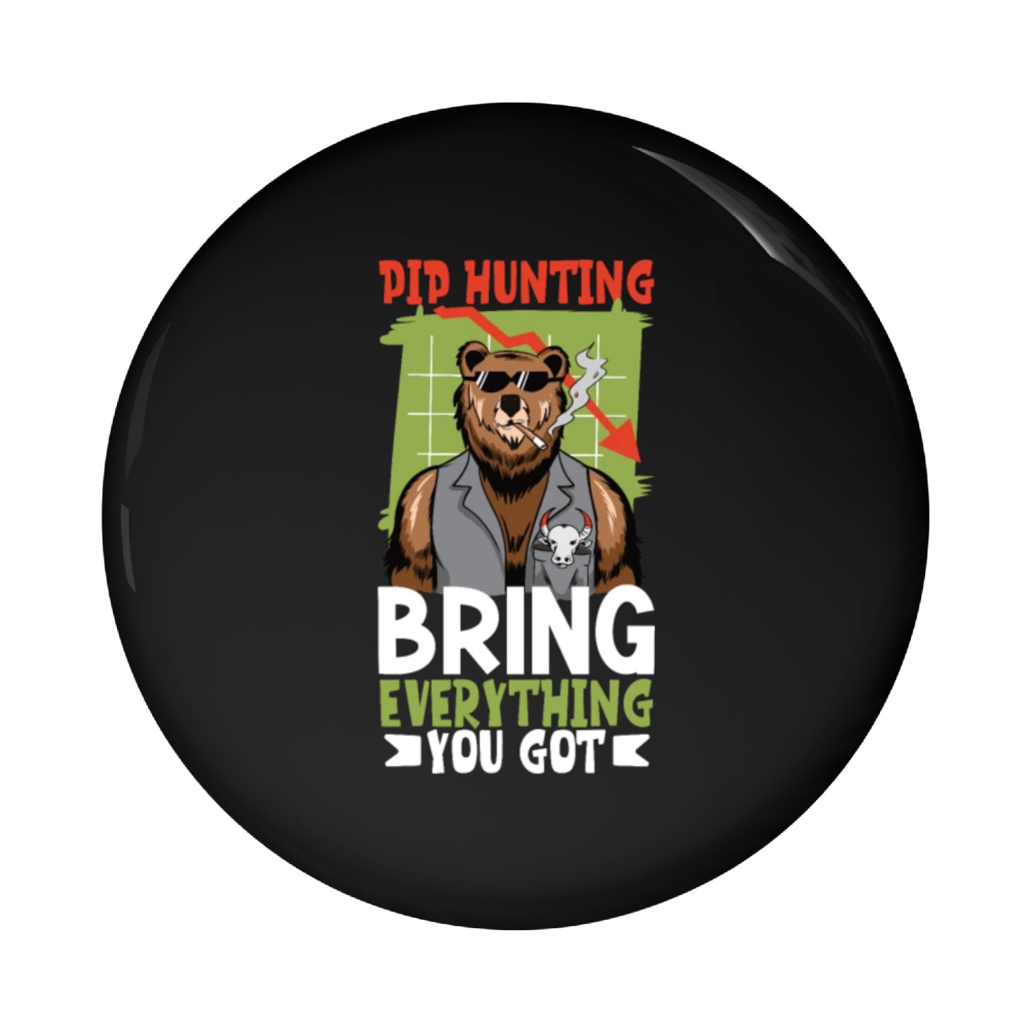 Stock Market trader Forex Trader Investor Trading Pin Buttons