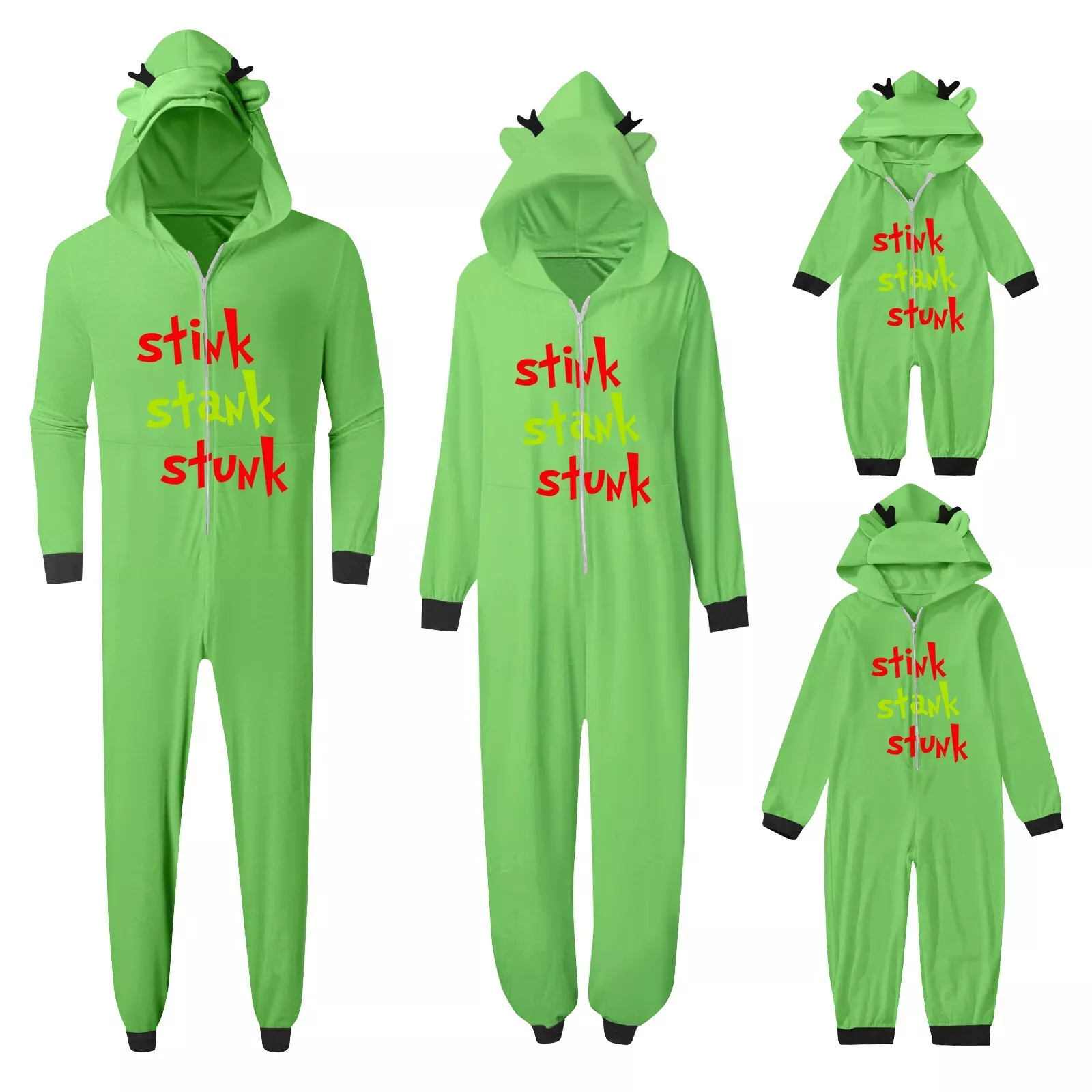 Funny Character Hooded Jumpsuit | Christmas Pajama Outfits | Family Matching Pajamas