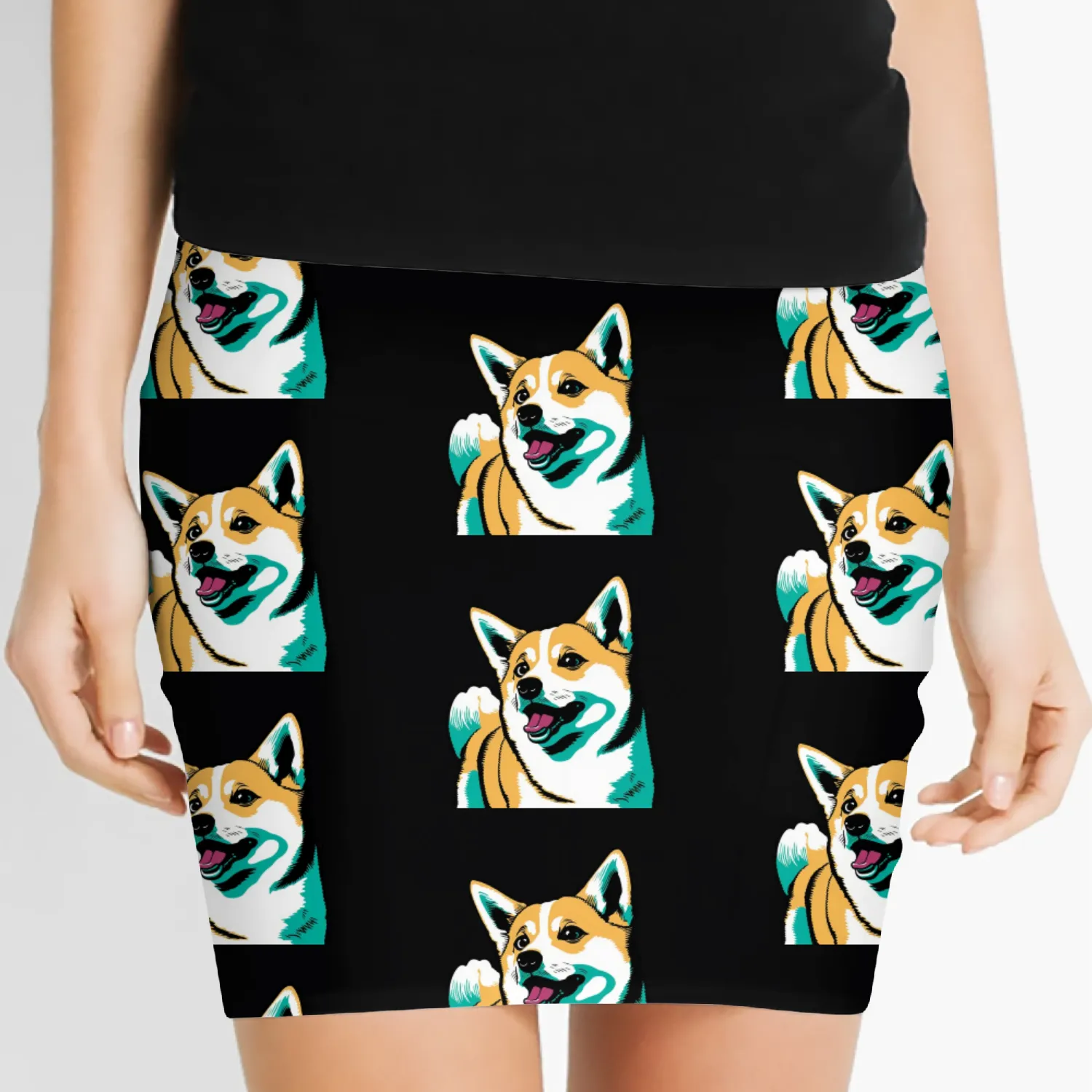 Popart Shiba Inu Women's Mini Skirts