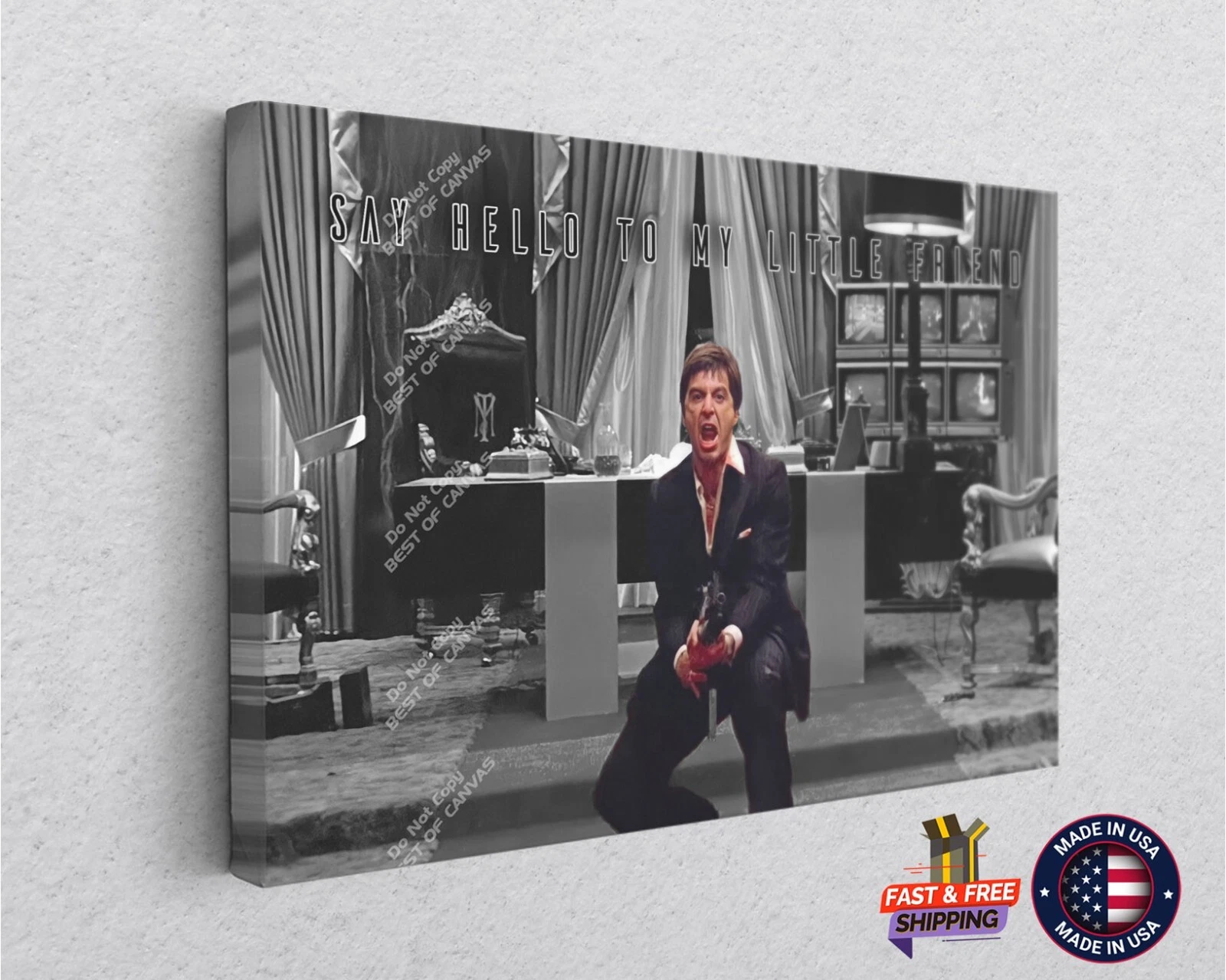 Scarface Al Pacino Movie Canvas Wall Art - Home & Living Deco