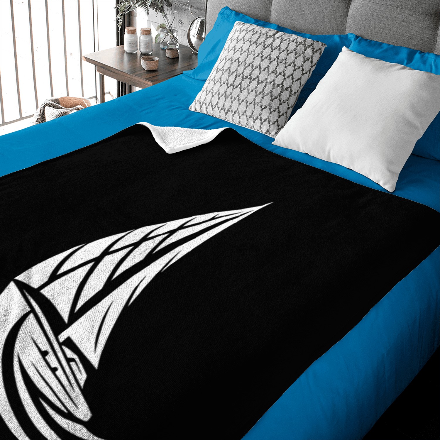 Sporty Sailing Boat In Heavy Swell Baby Blankets