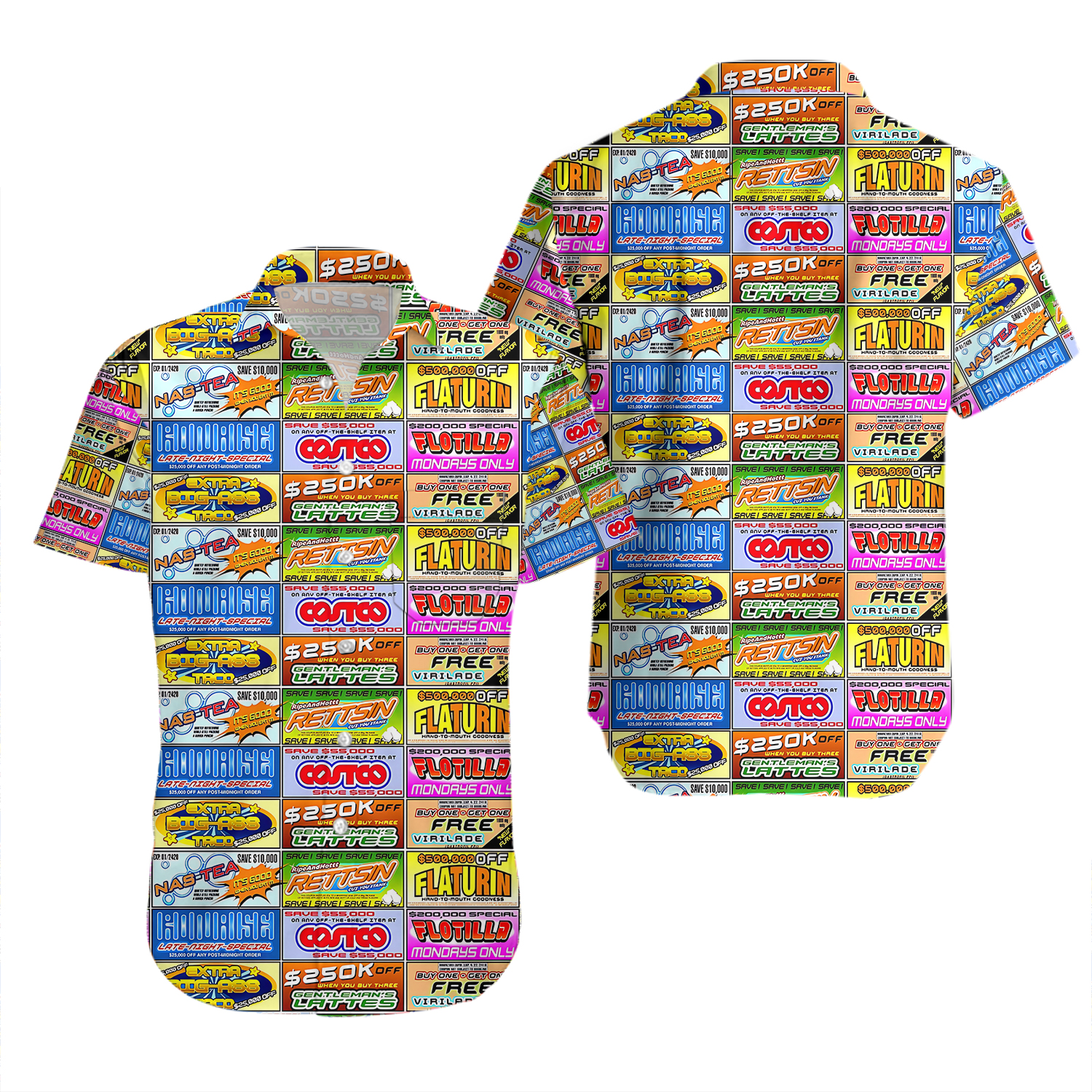 Idiocracy Unisex Hawaiian Button-up Shirt Mike Judge Movie Prop