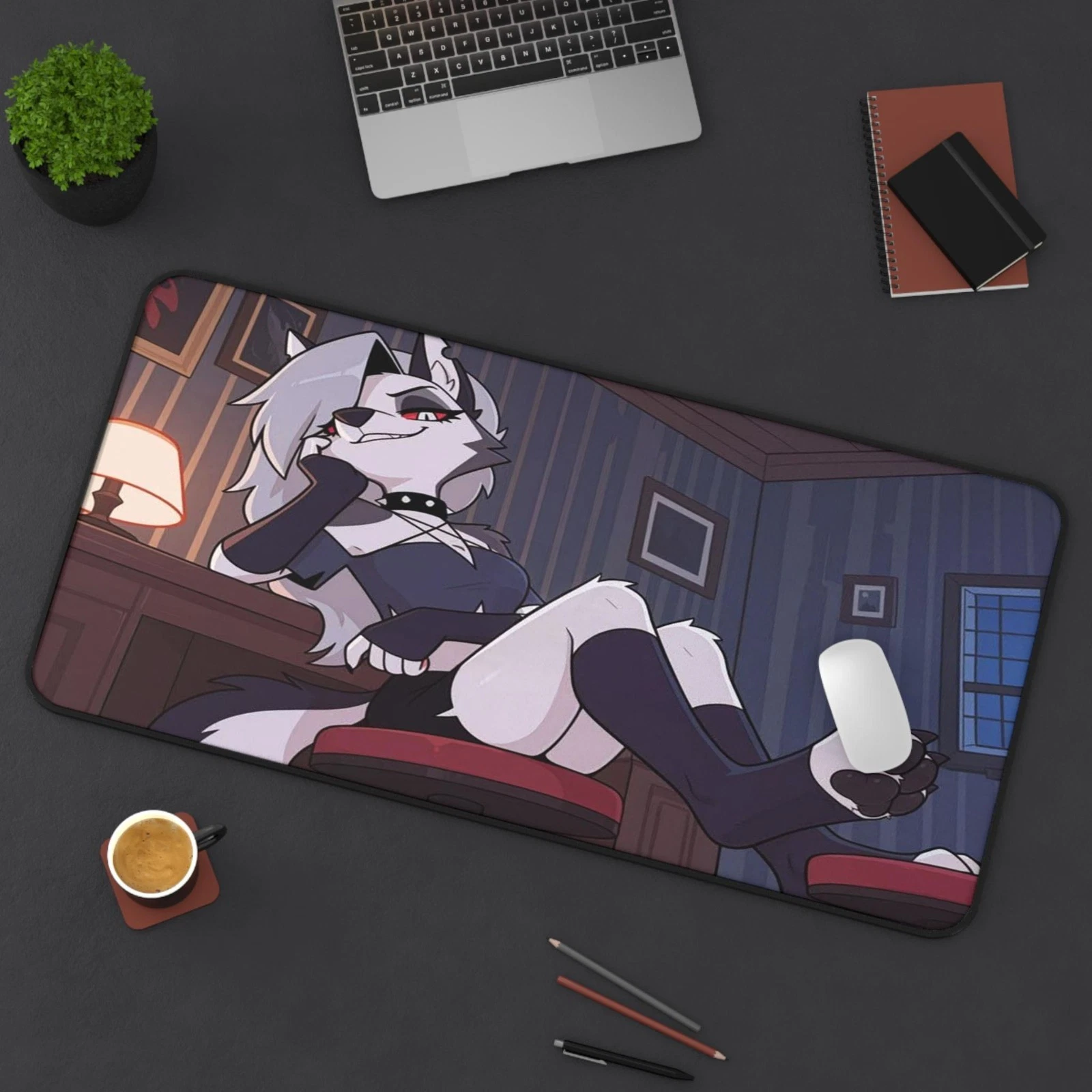 Loona Helluva Boss Waifu Playmat, Large Gaming Mousepad Desk Mat, PC Accessories