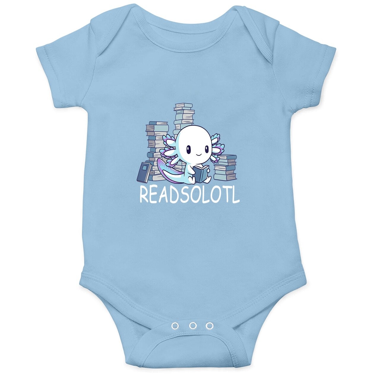 Readsolotl Axolotl Reading Fish Books Lizard Baby Bodysuit