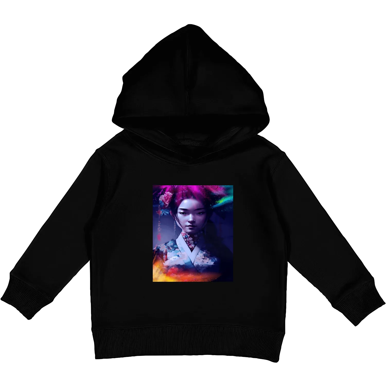 Geisha Japanese Japan Samurai Anime woman Kids Pullover Hoodies