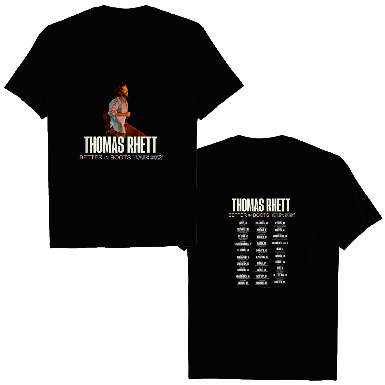 Thomas Rhett Better In Boots Tour 2025 T-Shirt