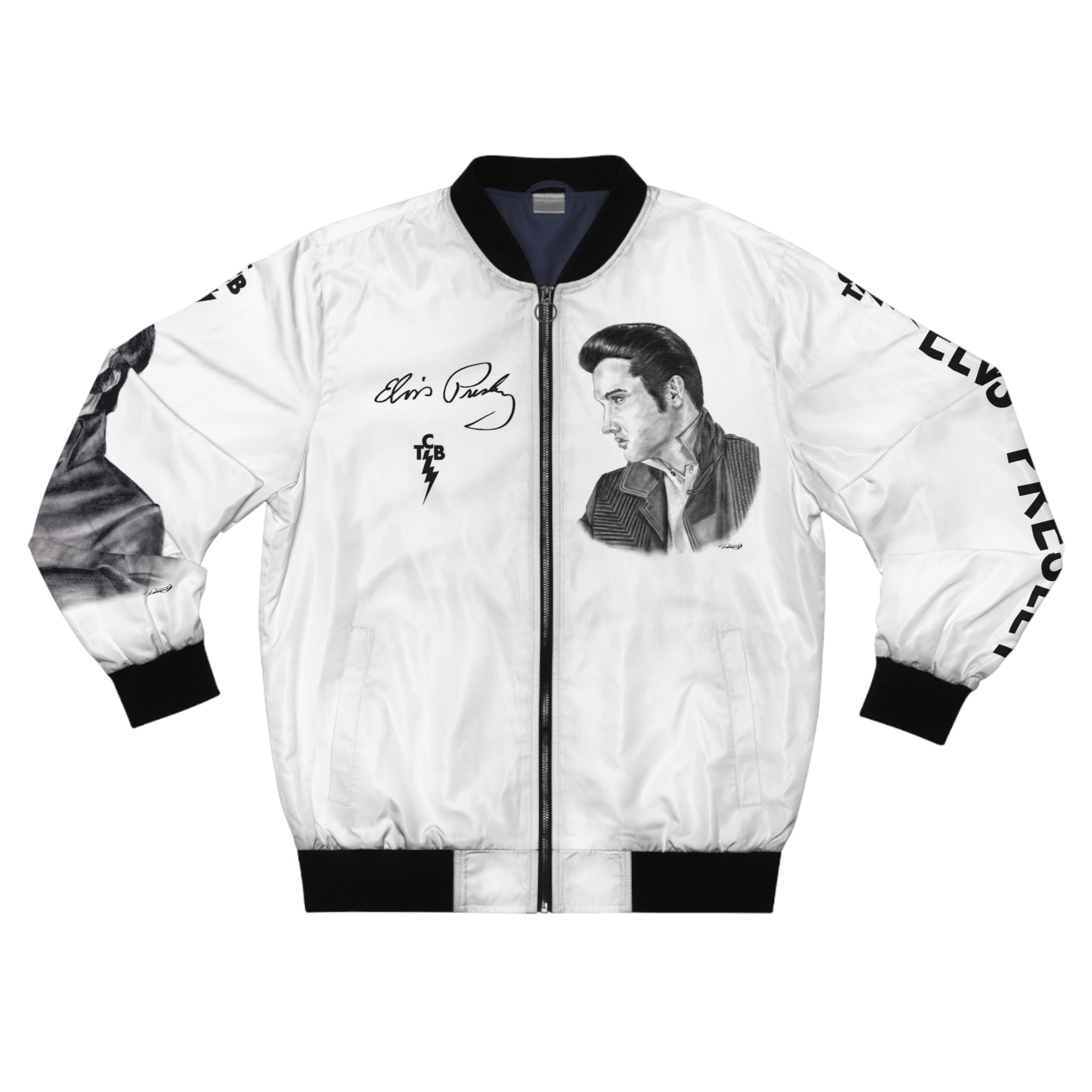 Women's Bomber Jacket (AOP) -Elvis Presley King of Rock and Roll