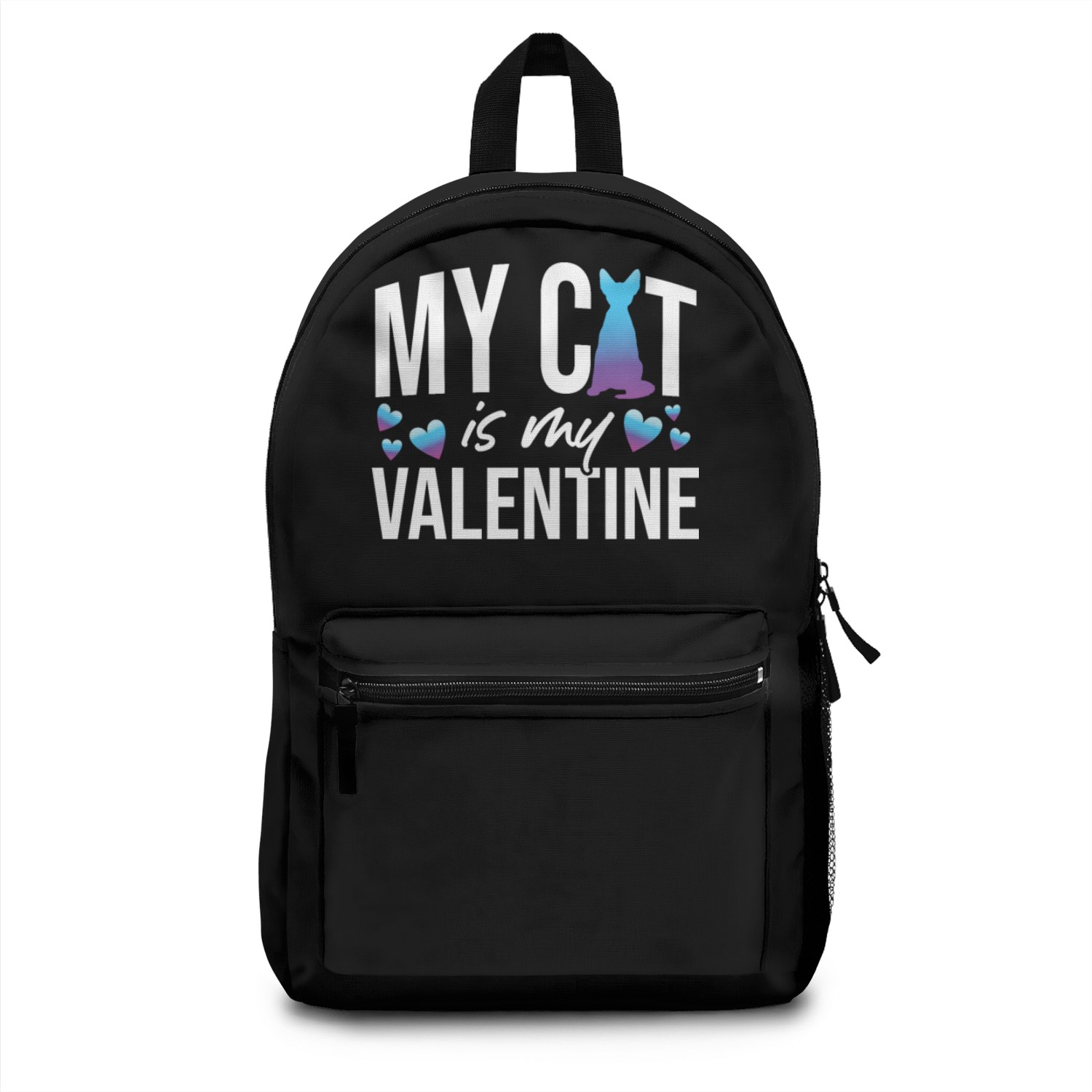 My Cat Is My Valentine Date Cute Kitten Backpacks