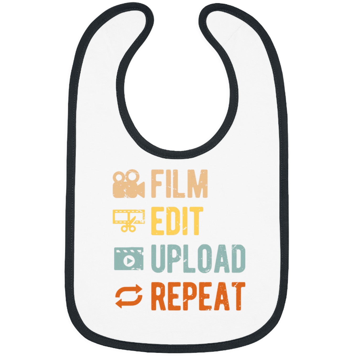 Film Edit Upload Repeat Video Editor Video Editing Bibs