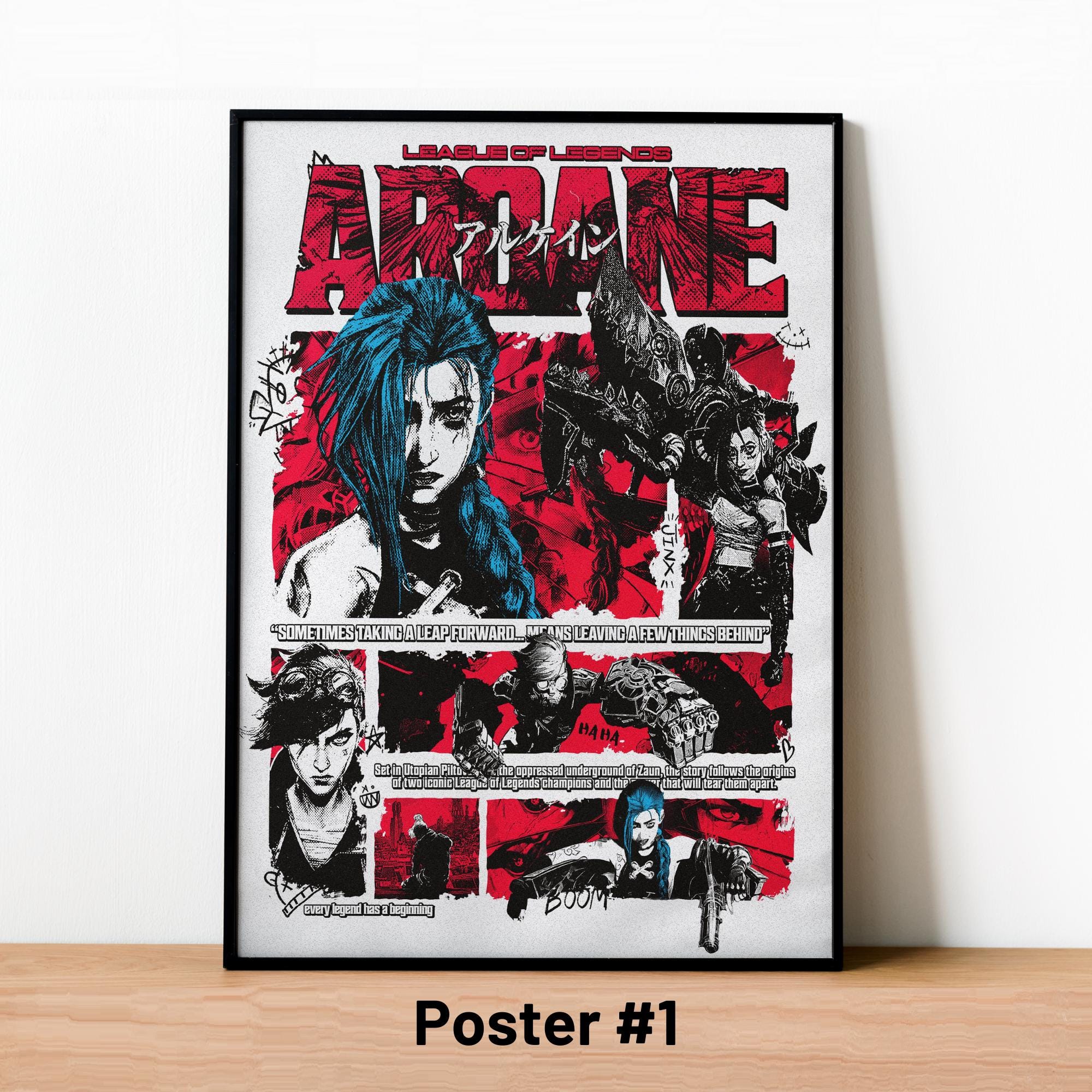 Arcane League of Legends Poster, Arcane Print, Arcane 3 Different Wall Art, Arcane TV Series Poster, Arcane Season 1 and 2 Poster