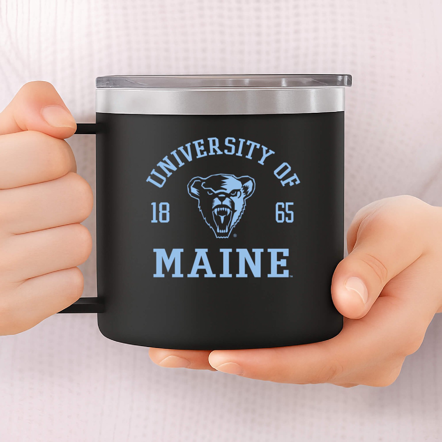 Maine Black Bears Stamp Logo Officially 14oz Stainless Steel Tumblers
