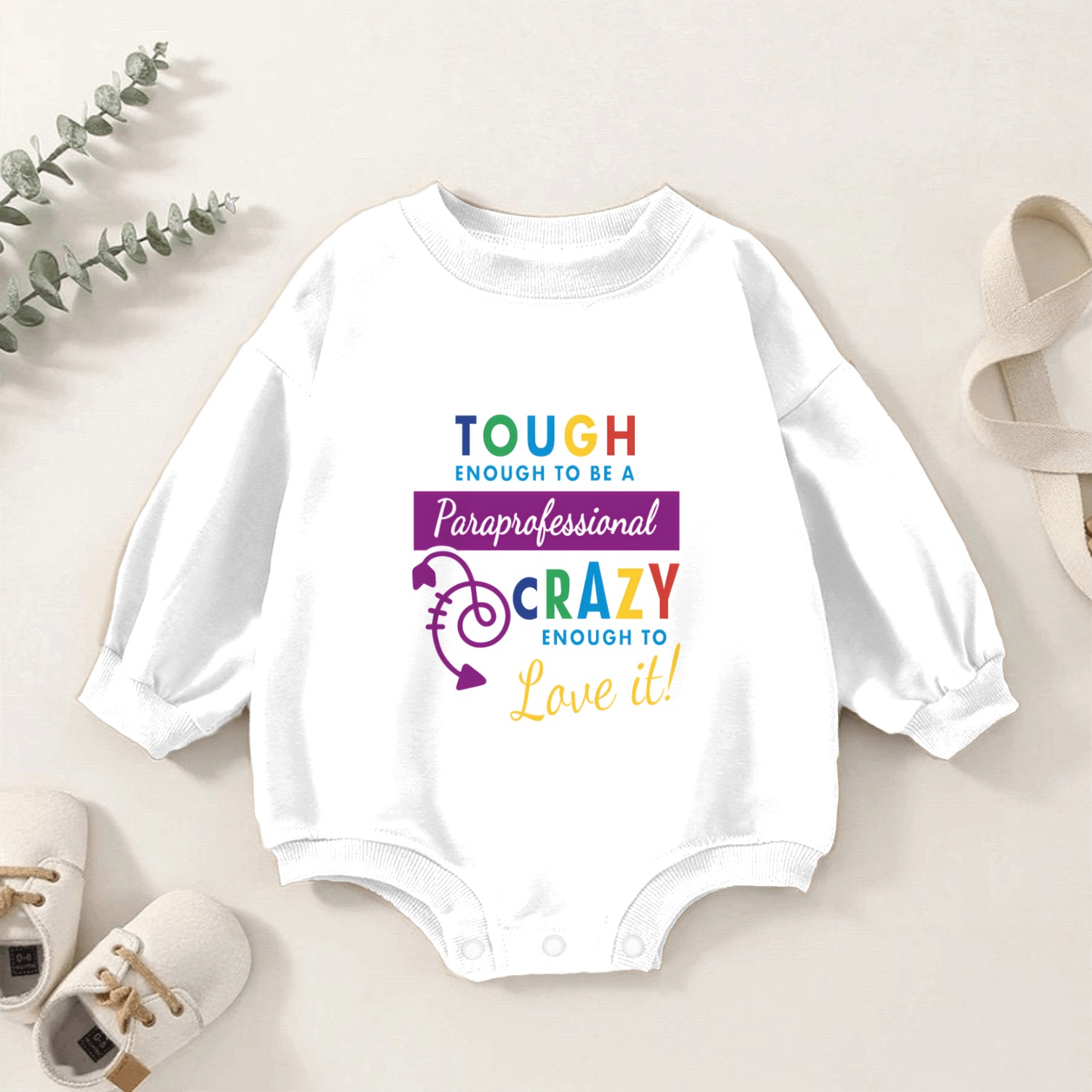 Teacher Assistant For Paraprofessional Baby Romper Sweatshirts